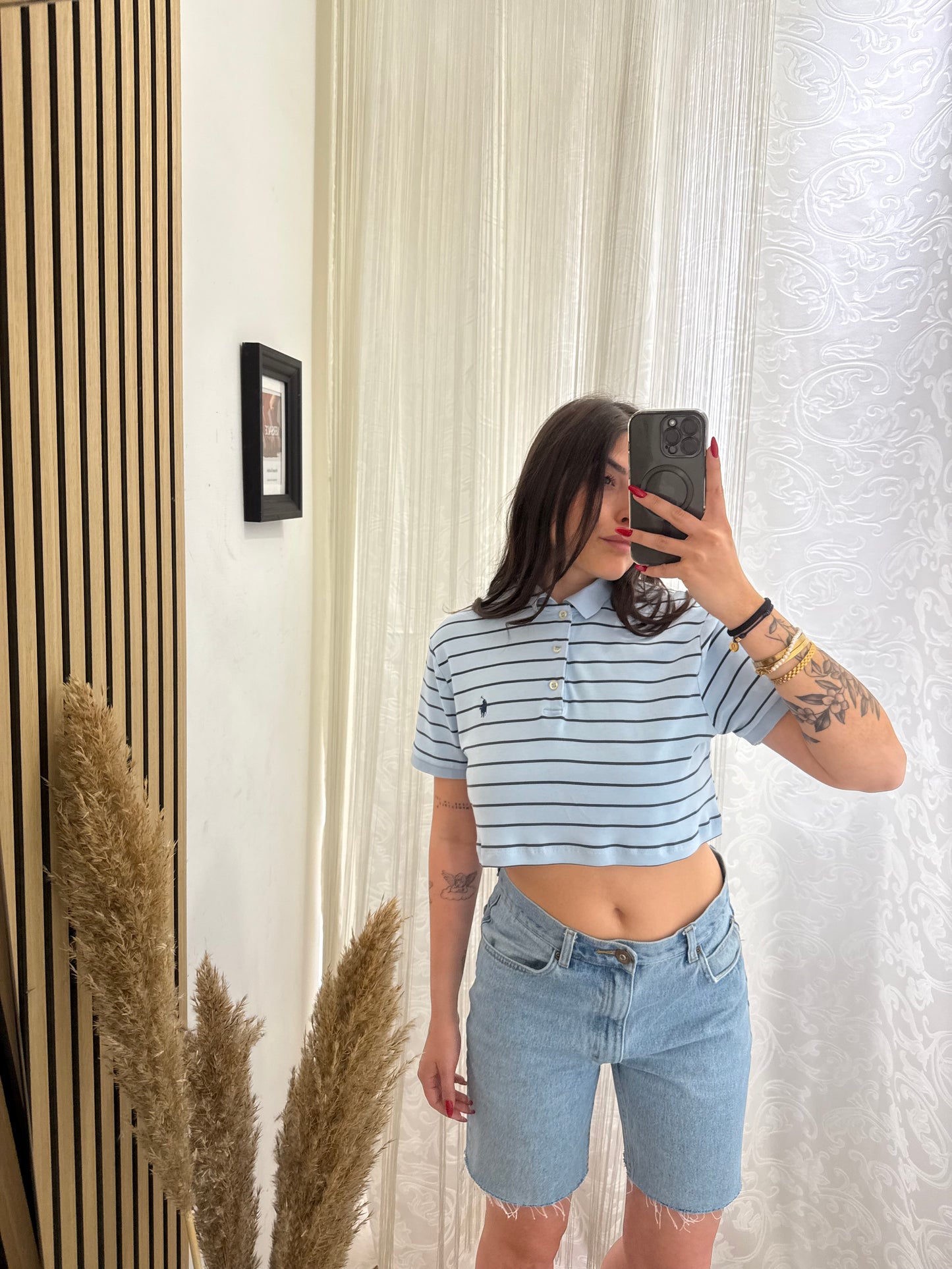 Shorts Ciclista di jeans