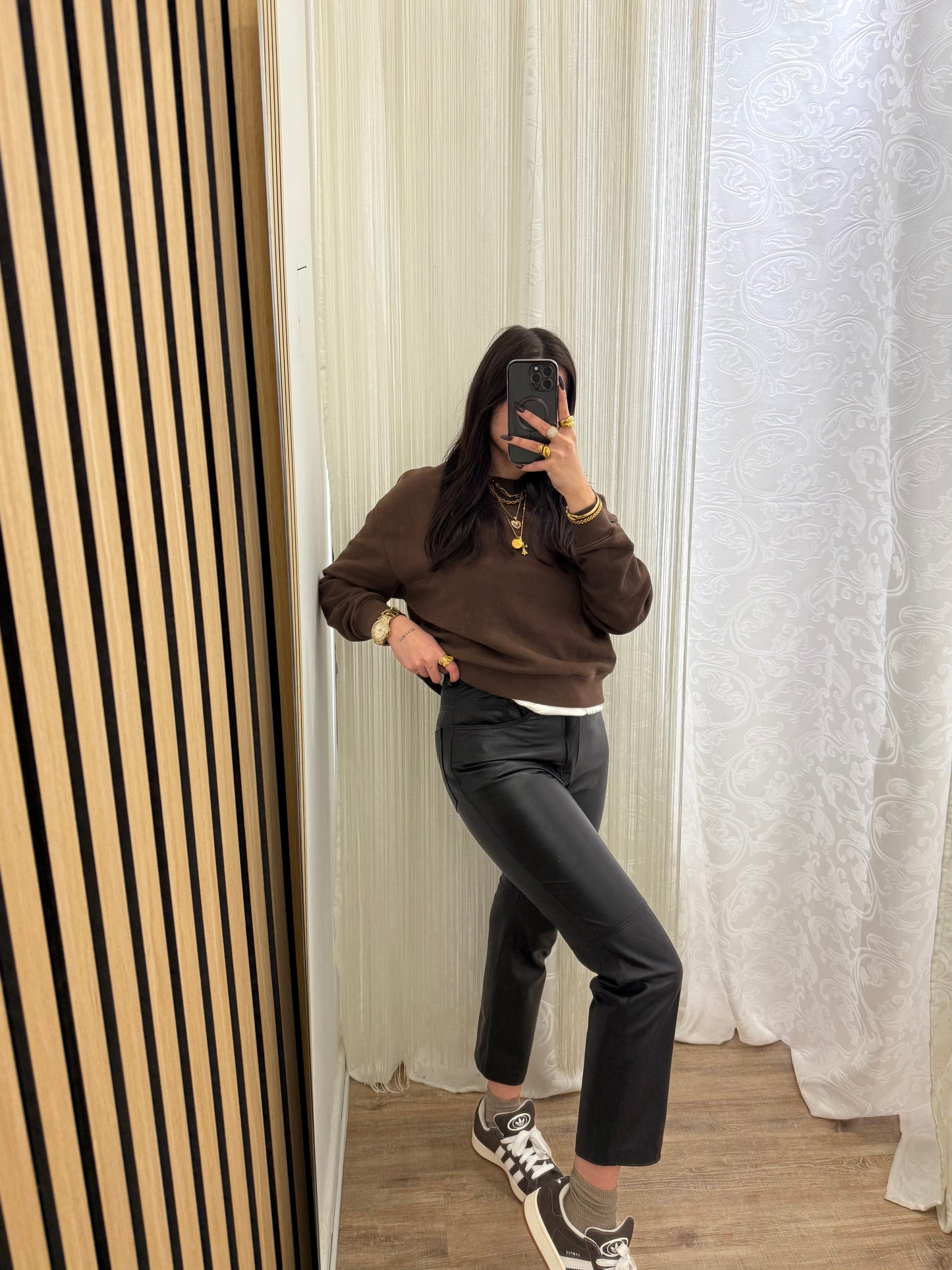 Pantalone in vera pelle