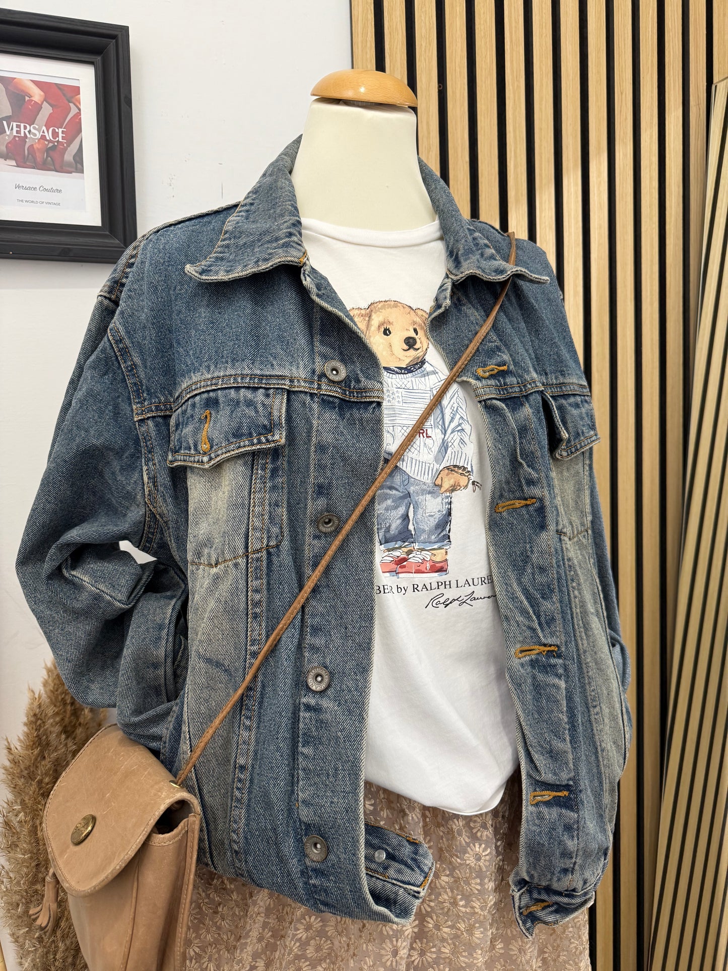 Unisex Giacca di jeans, sabbiata