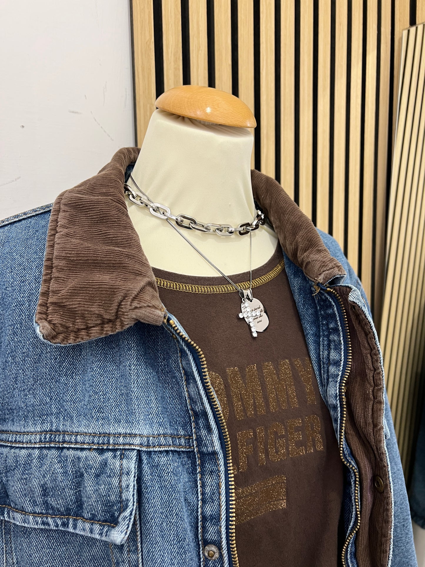 Giacca di Jeans Wrangler – Winter Field Jacket con Colletto in Velluto
