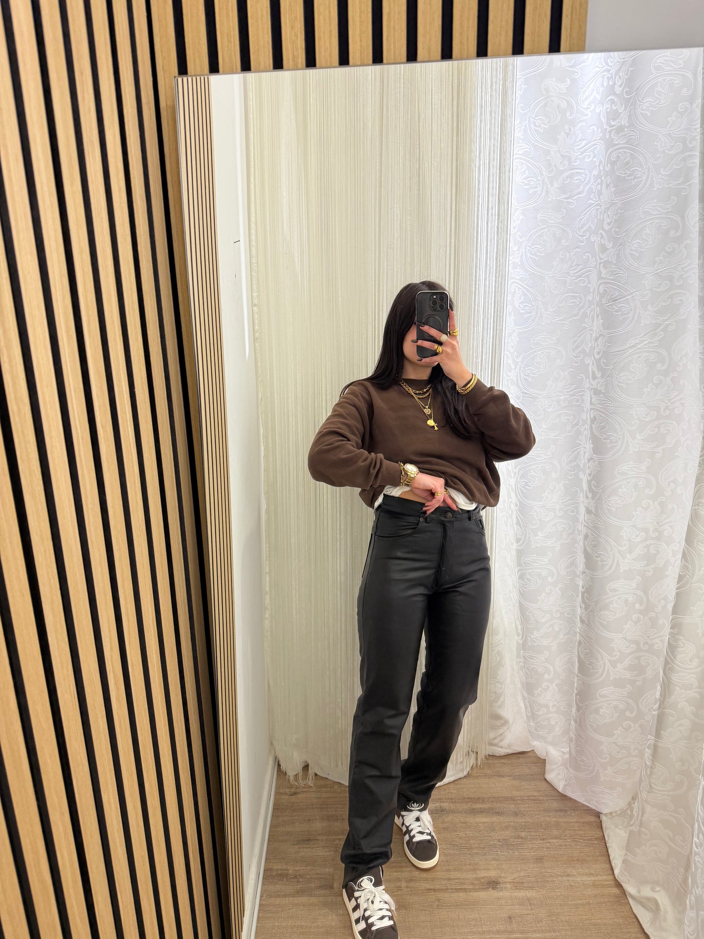 Pantalone in vera pelle