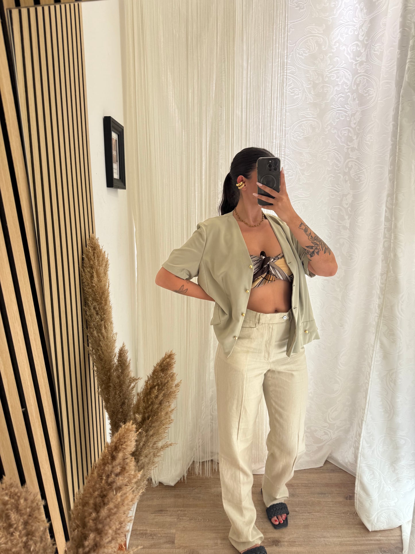 Pantalone 100% Lino Sartoriale Nuovo etichettato