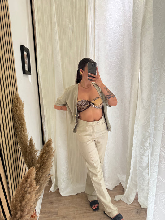 Pantalone 100% Lino Sartoriale Nuovo etichettato