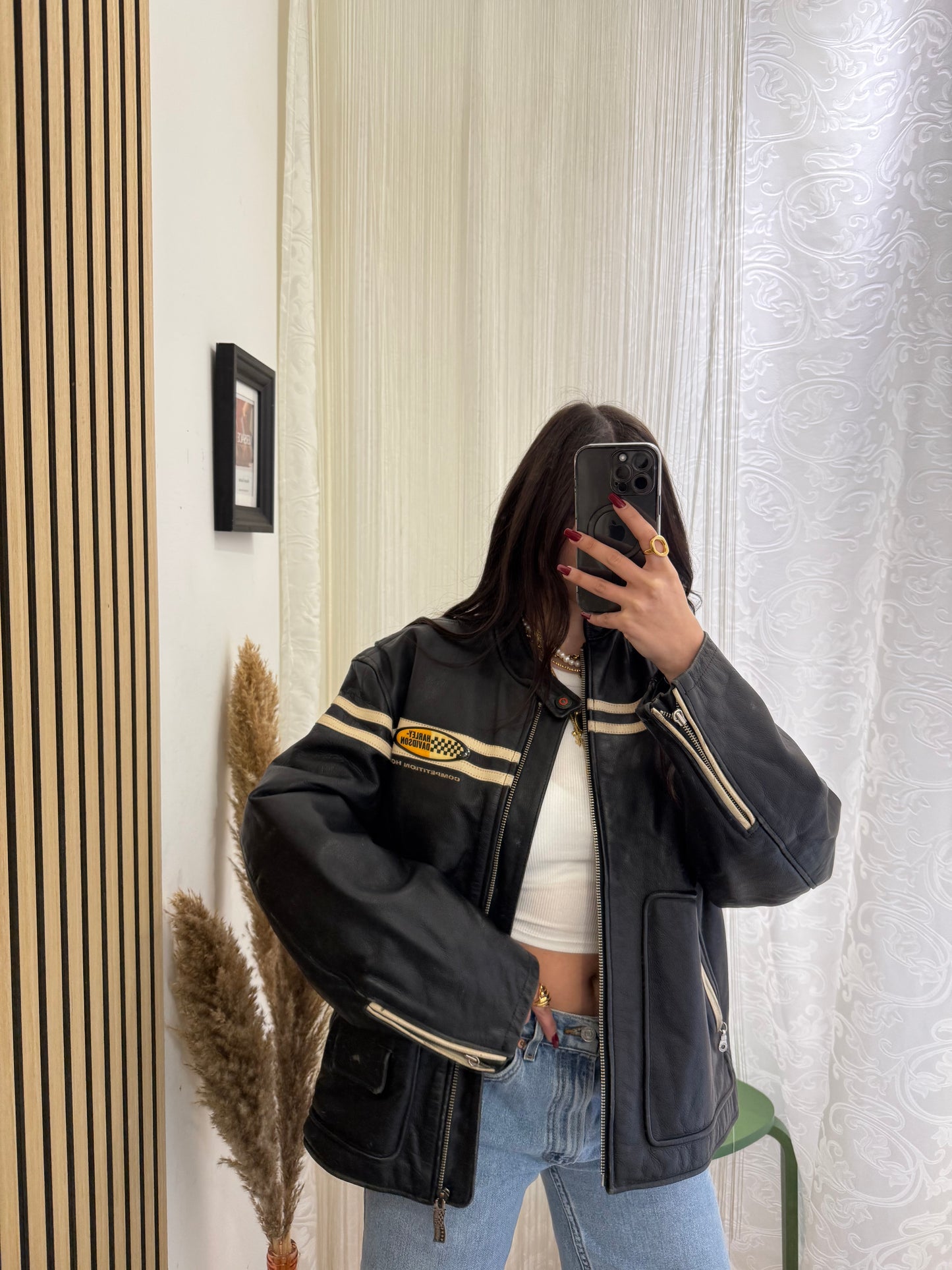 Giacca Harley Davidson in vera pelle, unisex