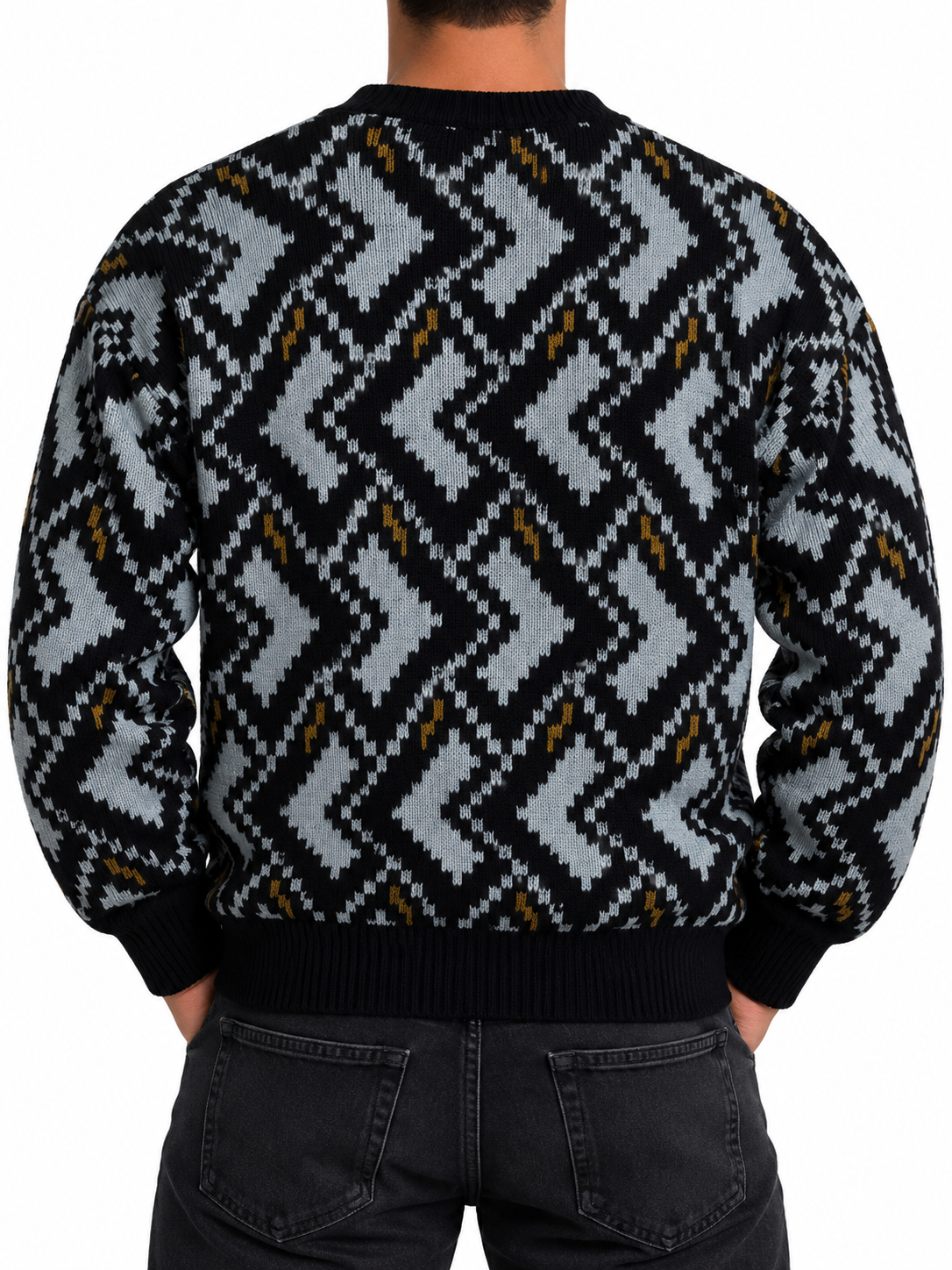 Maglione Vintage con Trama Geometrica (Anni '80 / '90)