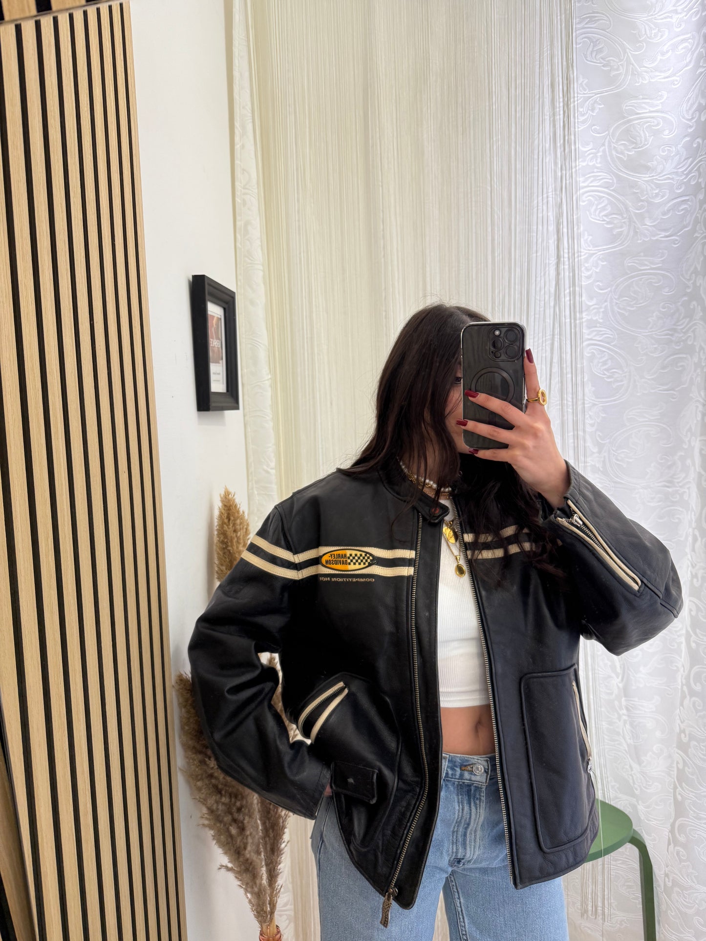 Giacca Harley Davidson in vera pelle, unisex
