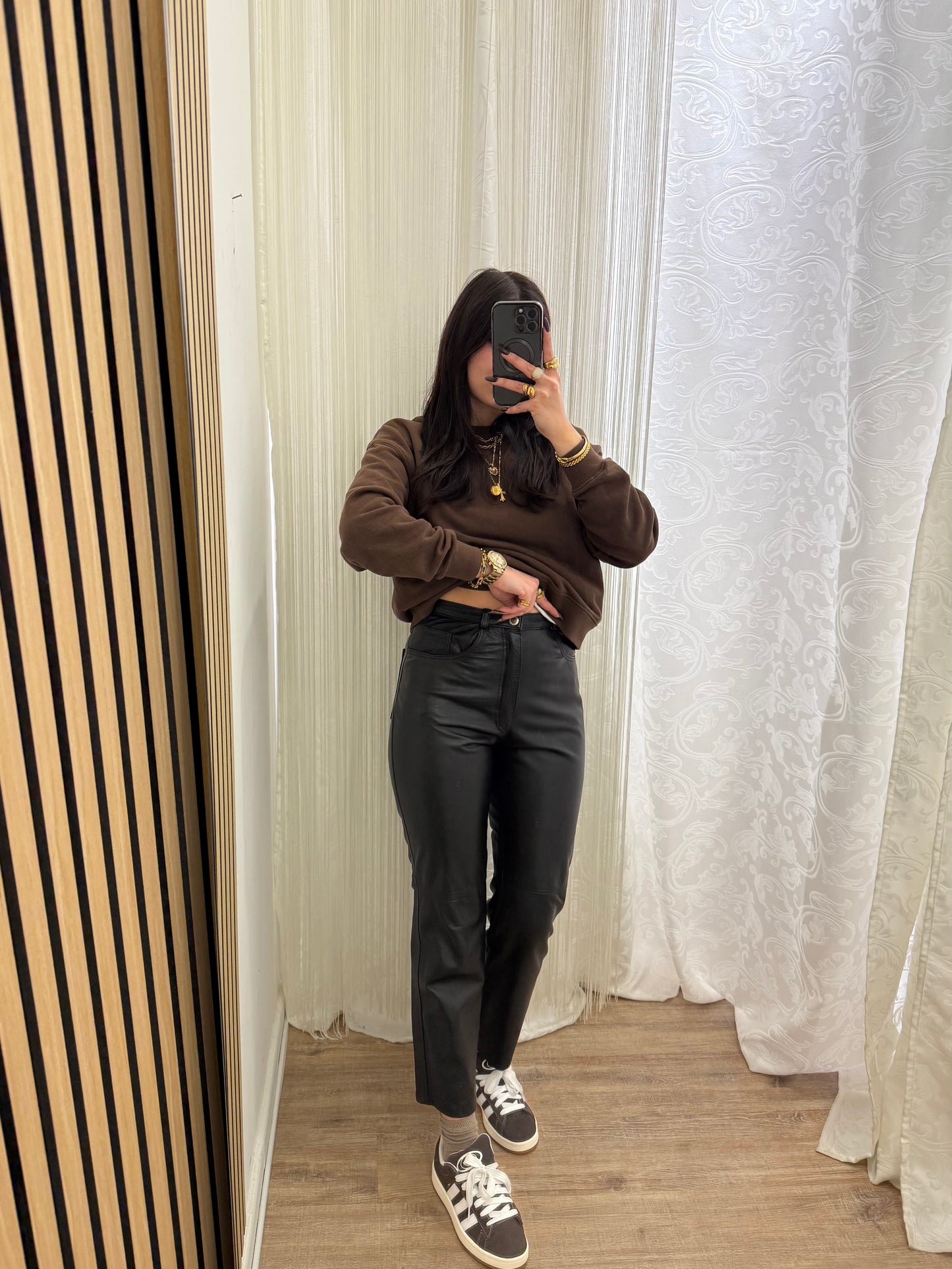 Pantalone in vera pelle