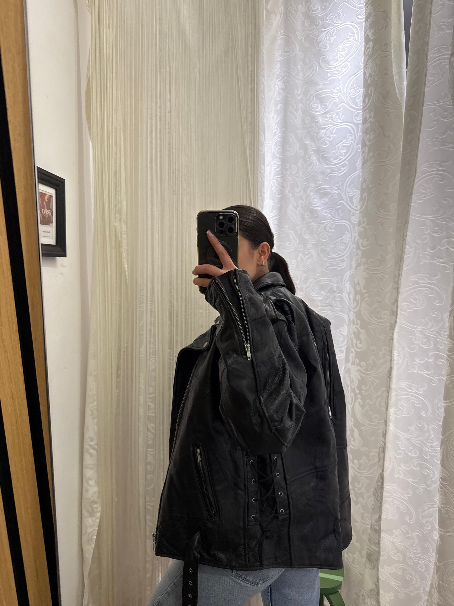 Chiodo Buffalo Leather in vera pelle, unisex