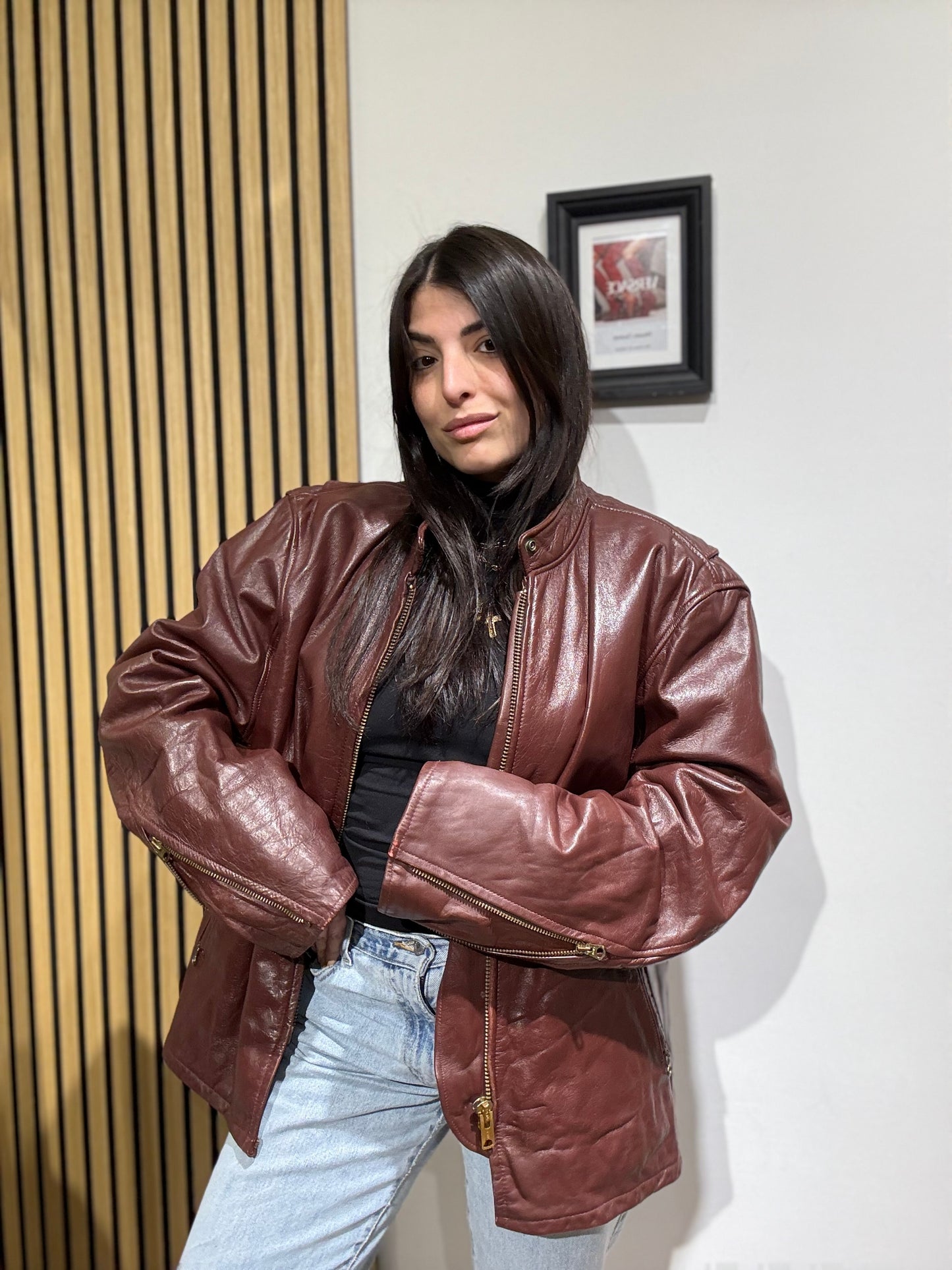 Giacca in Vera Pelle unisex over