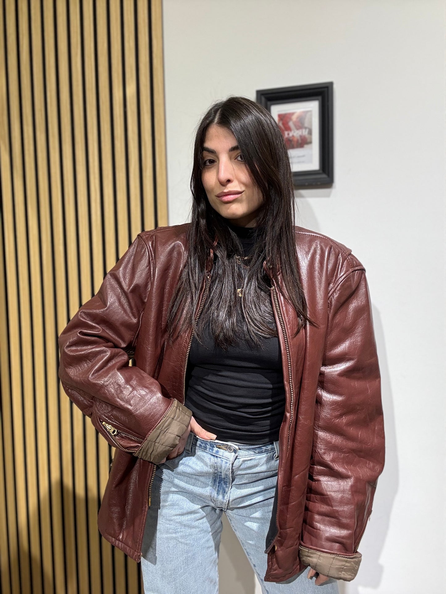 Giacca in Vera Pelle unisex over