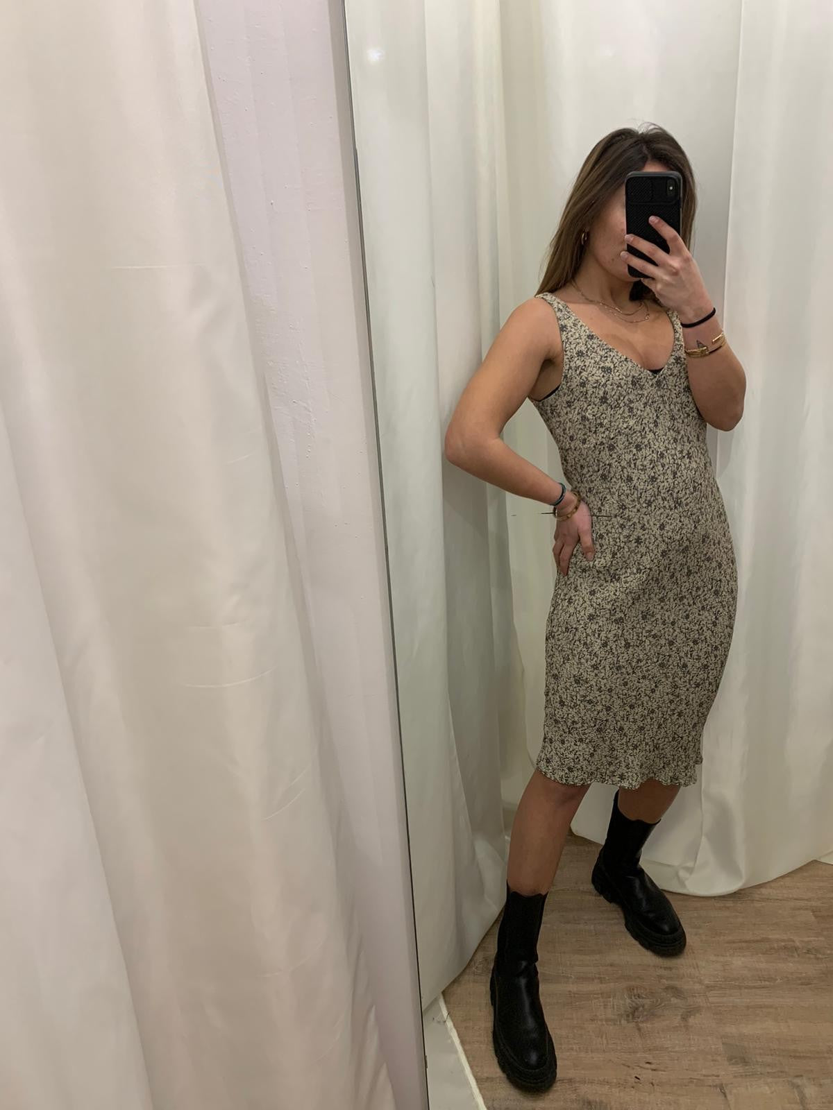 Vestito Vintage a fiorellini Tg.S