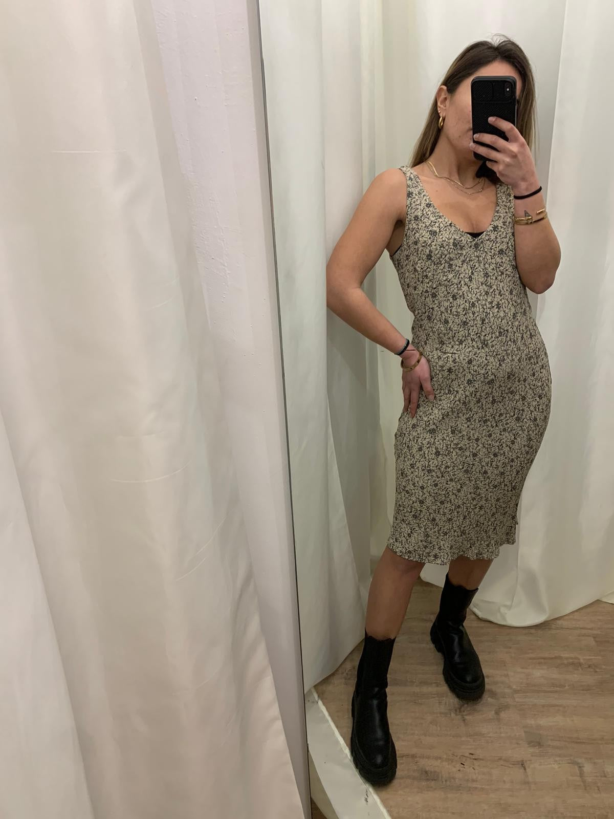 Vestito Vintage a fiorellini Tg.S