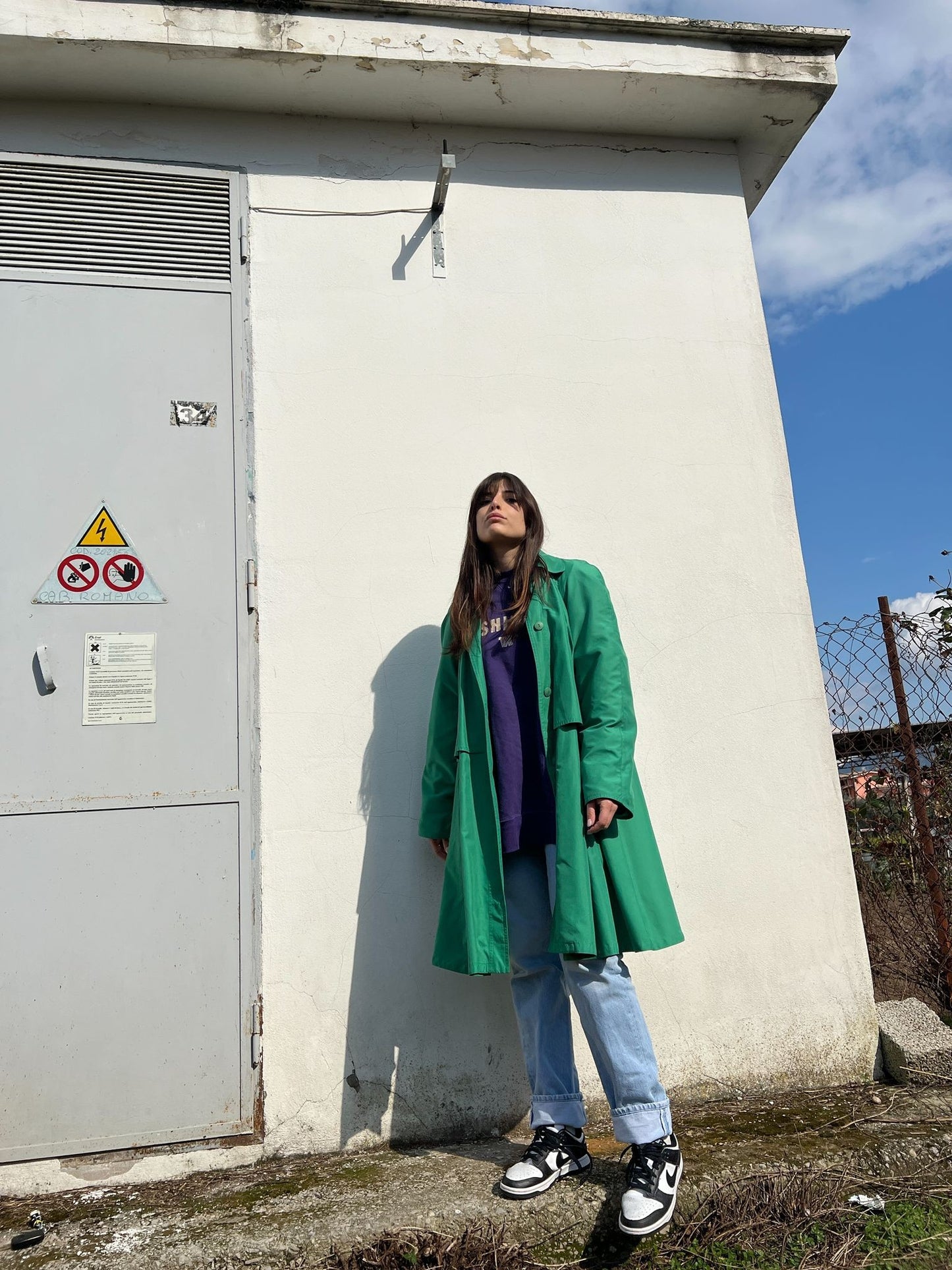 Trench Verde Smeraldo vintage