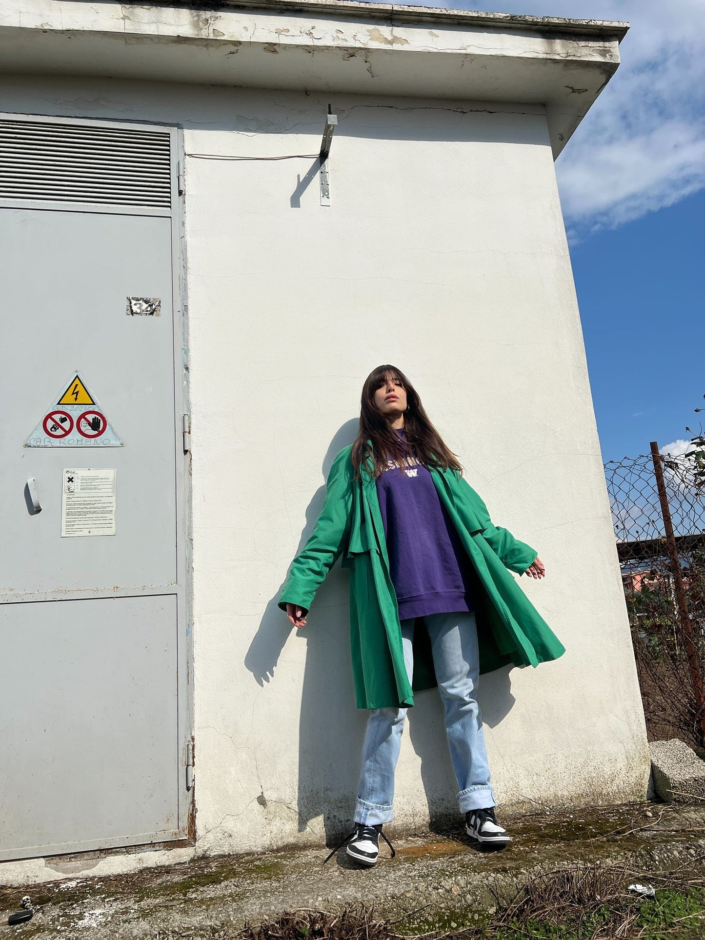 Trench Verde Smeraldo vintage