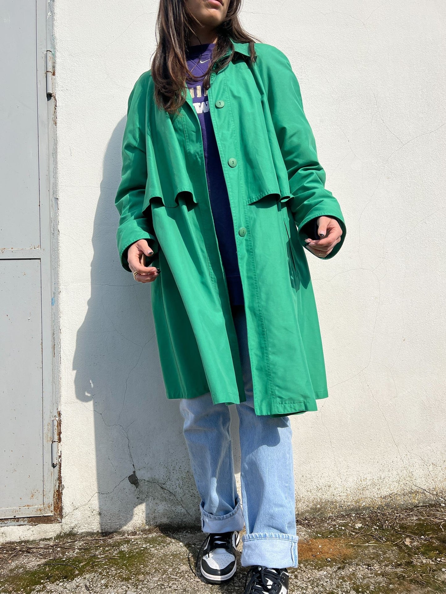 Trench Verde Smeraldo vintage