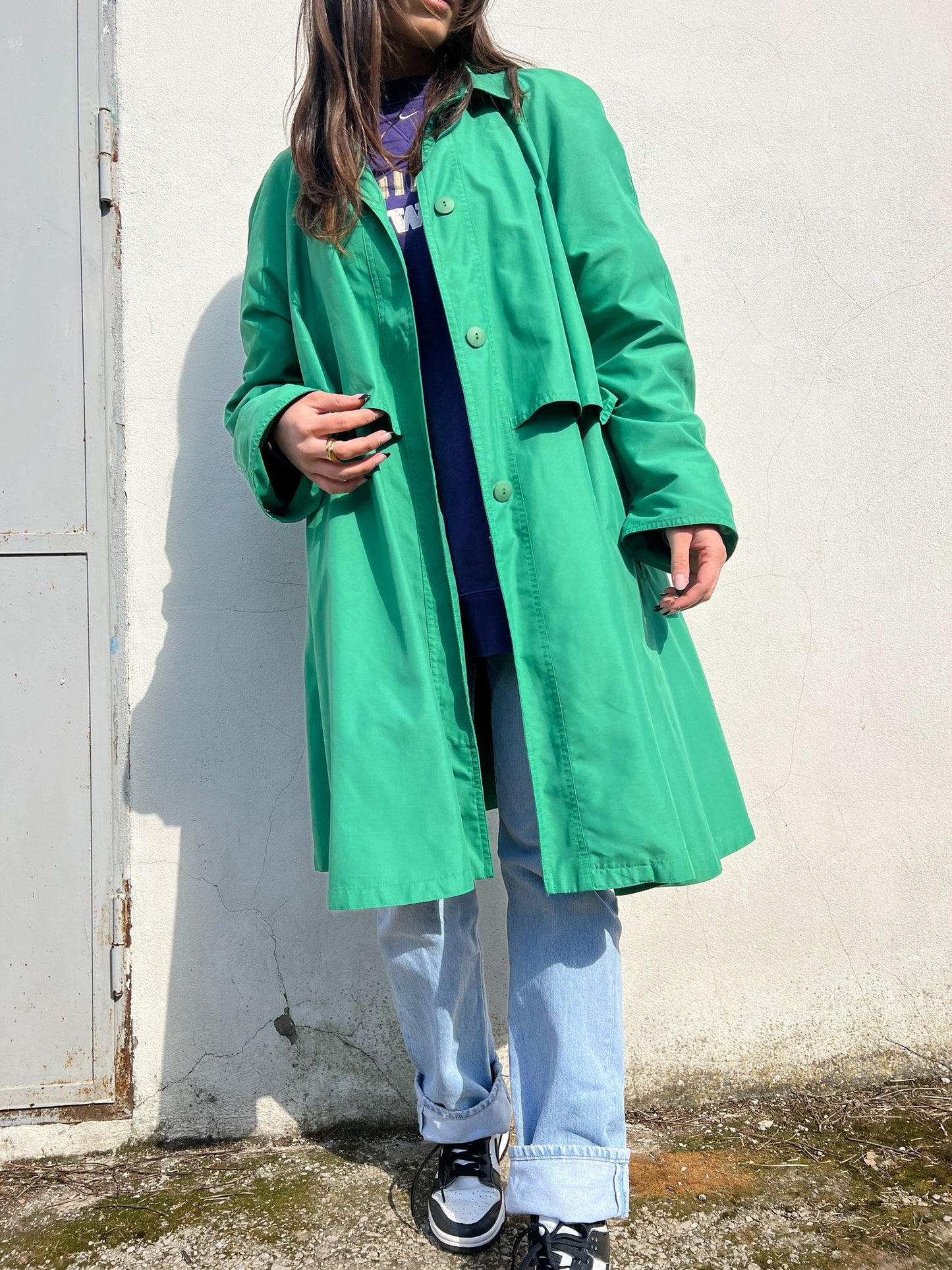 Trench Verde Smeraldo vintage