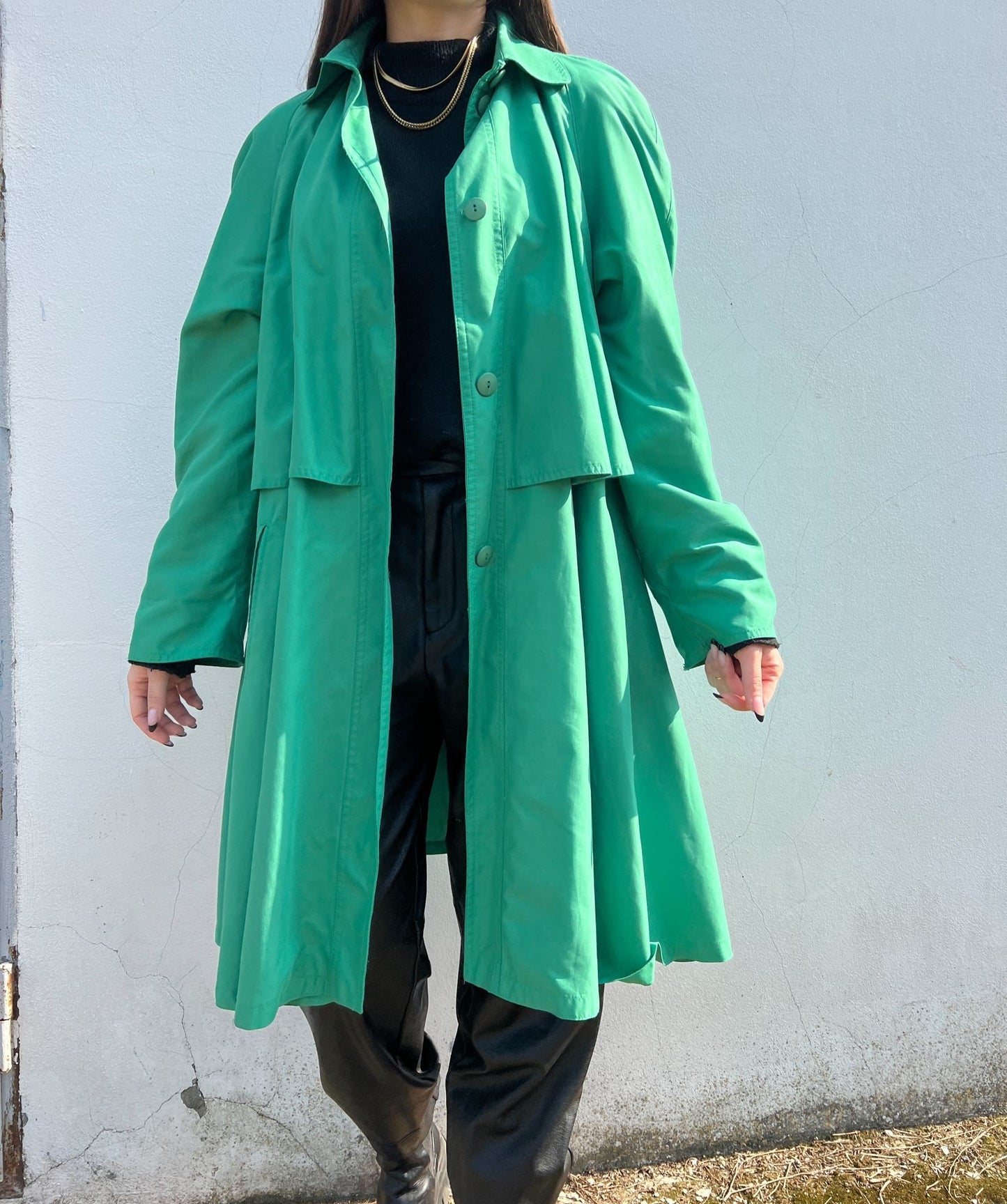 Trench Verde Smeraldo vintage