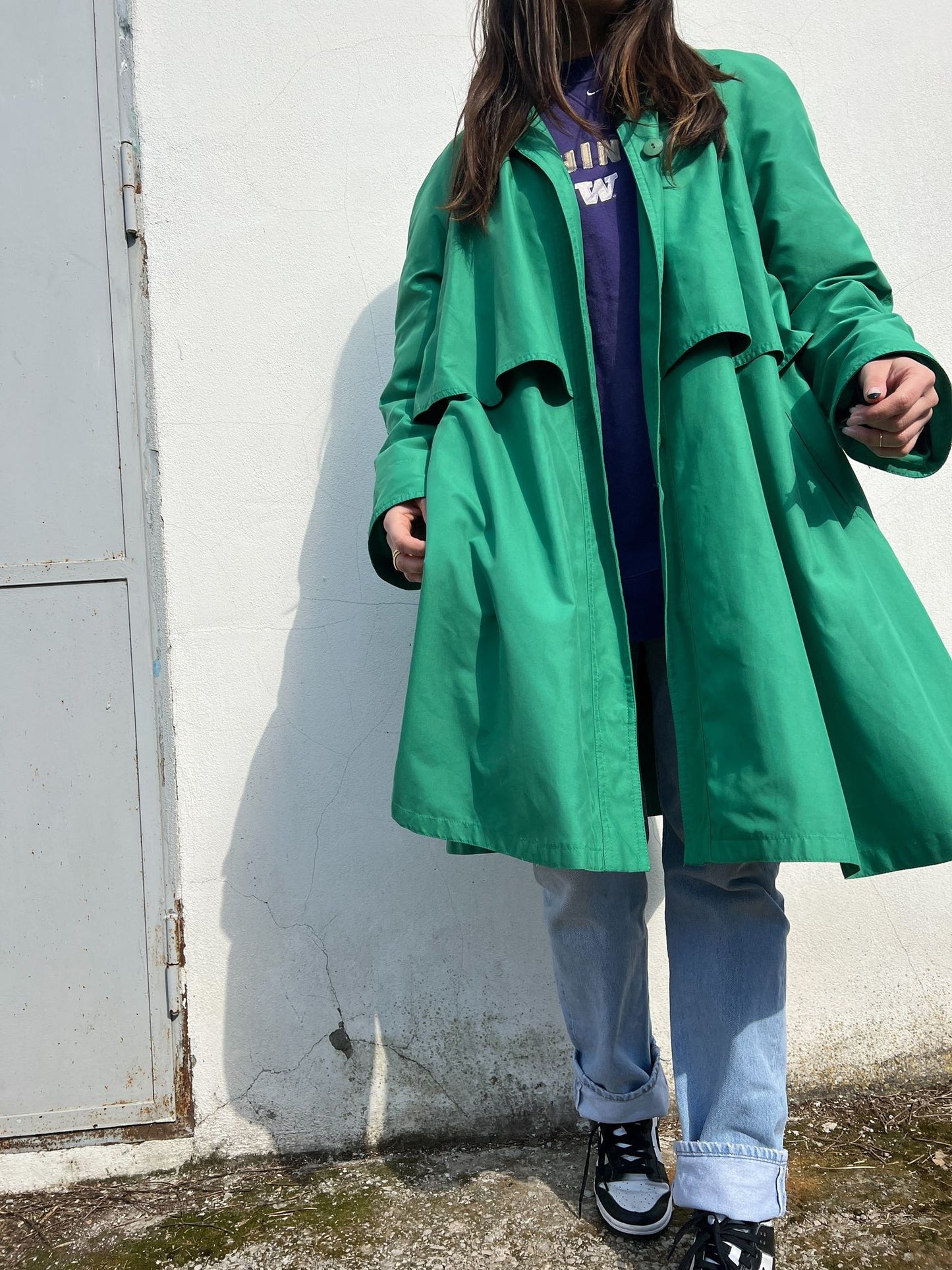 Trench Verde Smeraldo vintage