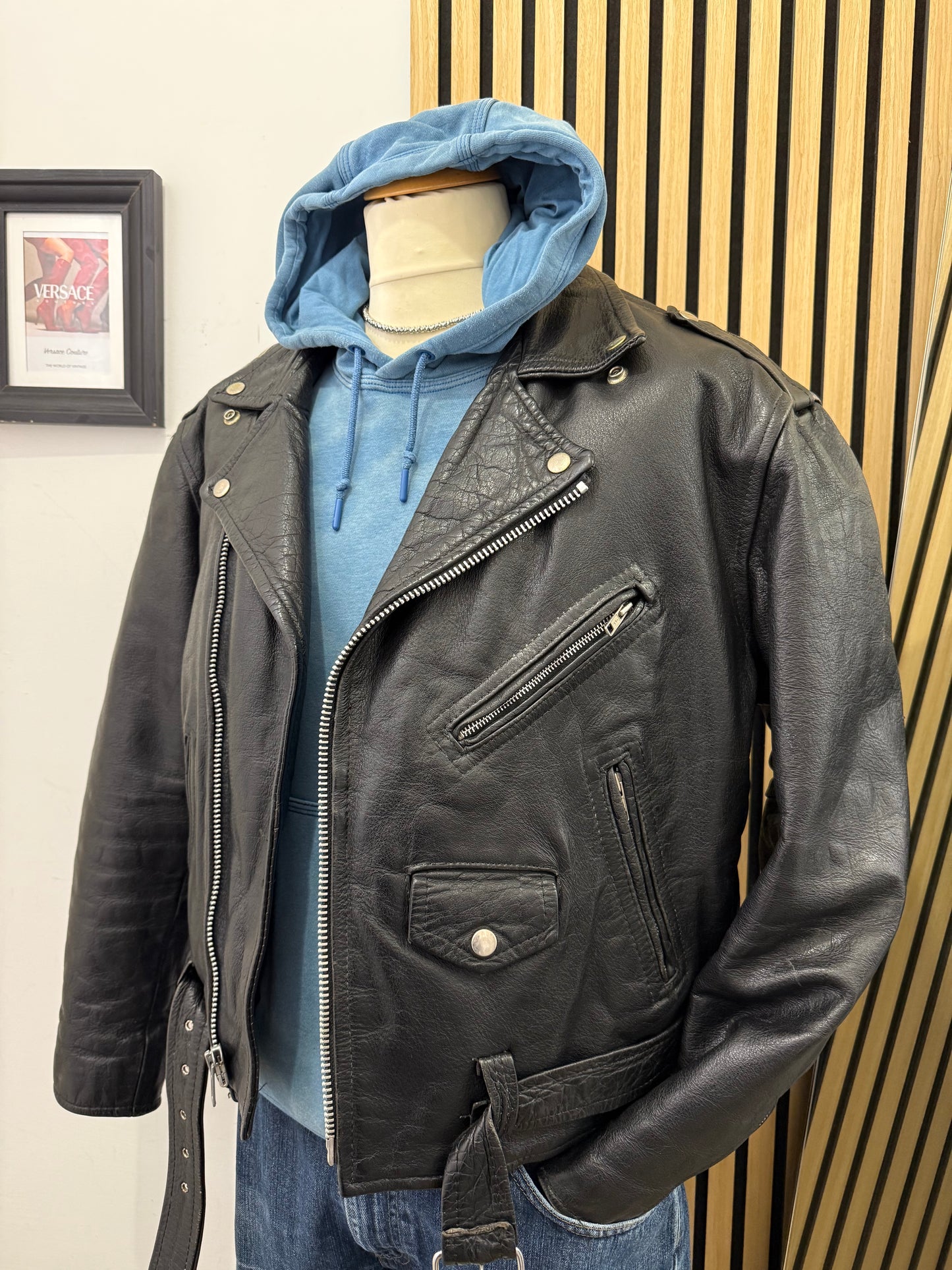 Chiodo in vera pelle, unisex