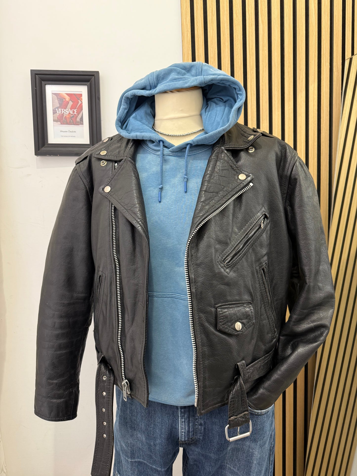 Chiodo in vera pelle, unisex