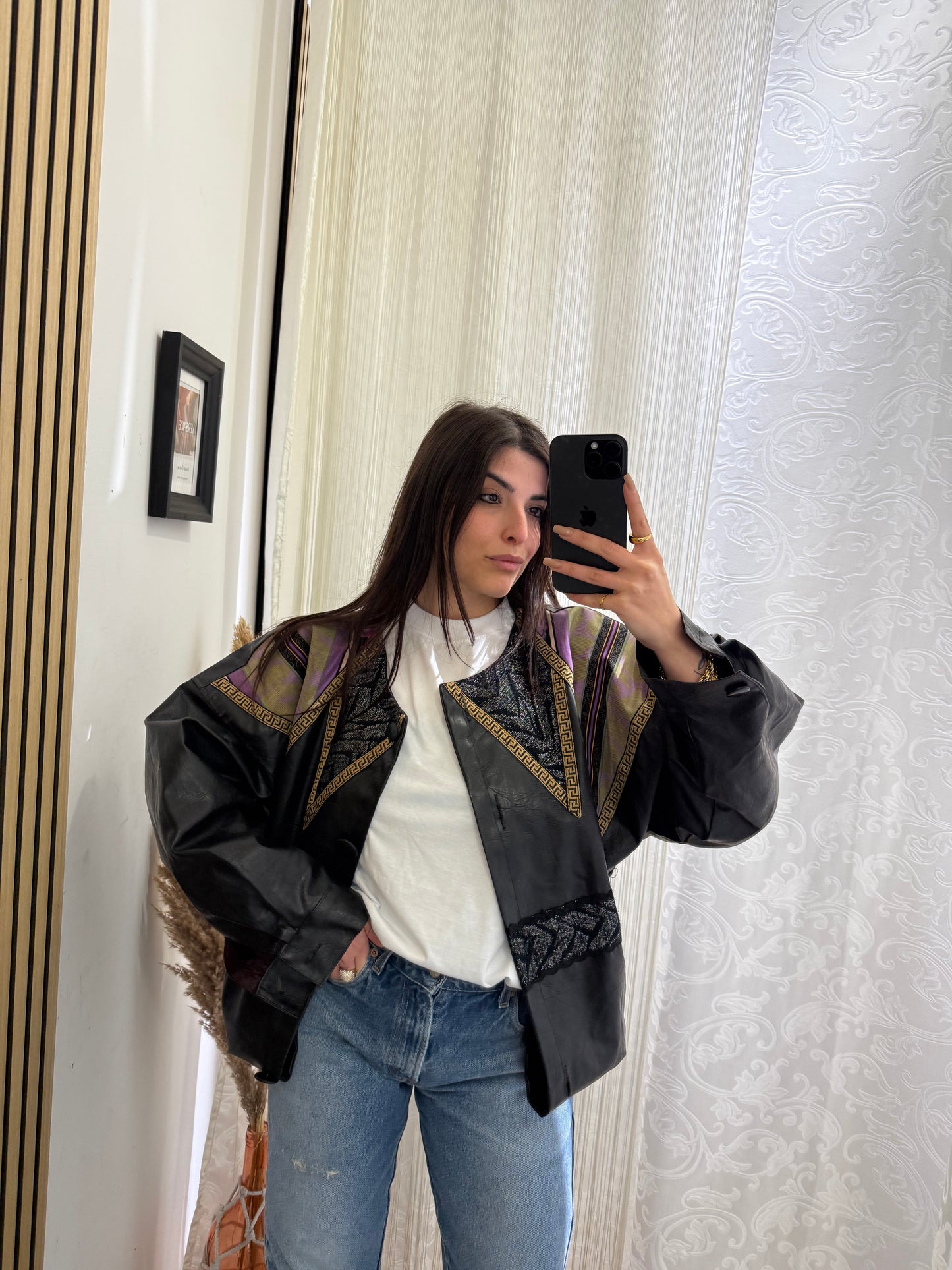 Giacca in vera pelle Over