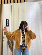 Giacca In Vera Pelle Crop