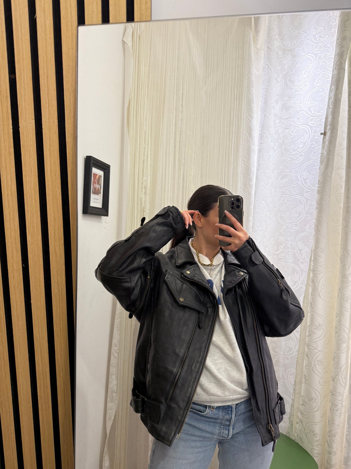 Chiodo in vera pelle, unisex