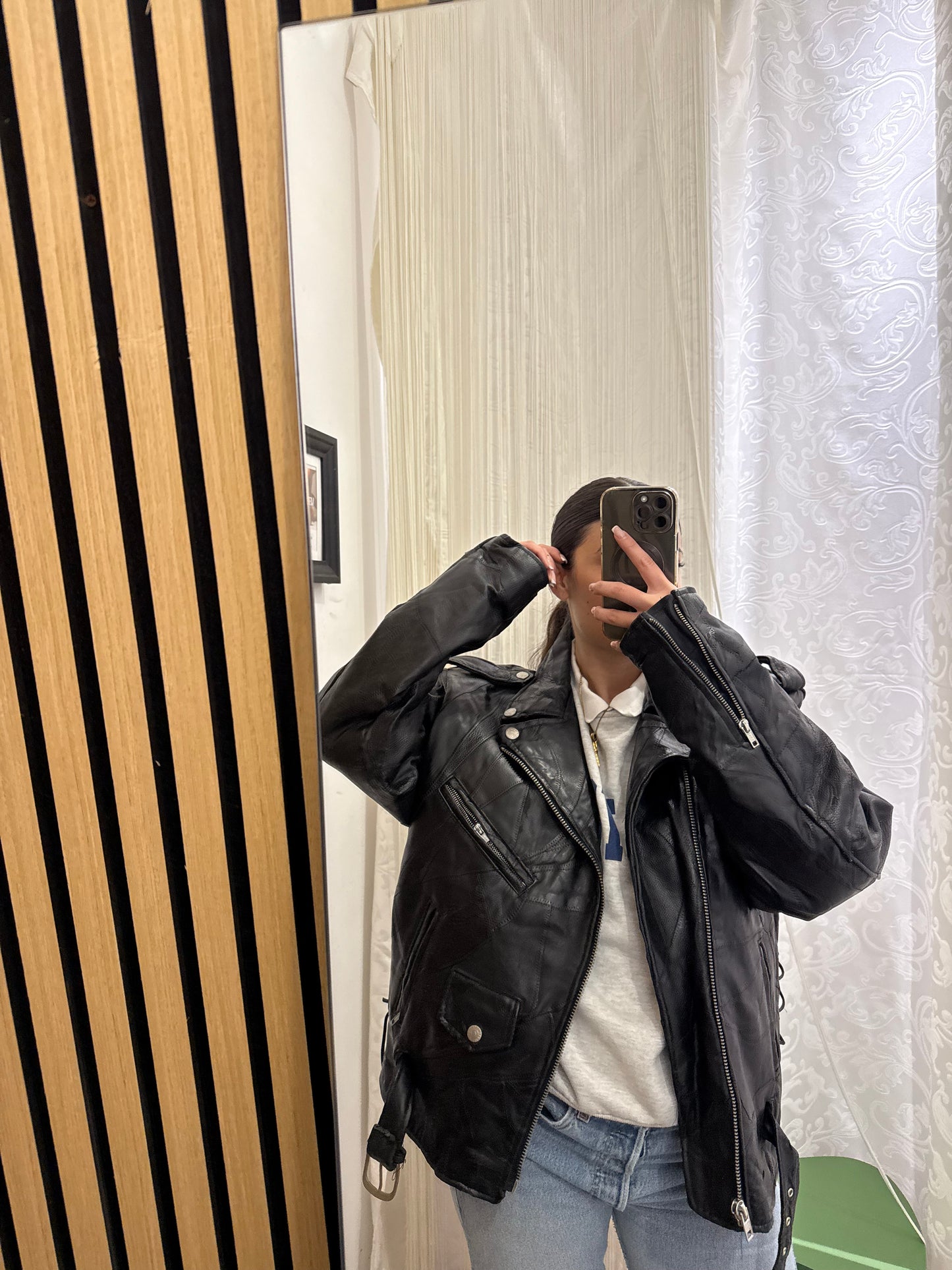 Chiodo in vera pelle, unisex