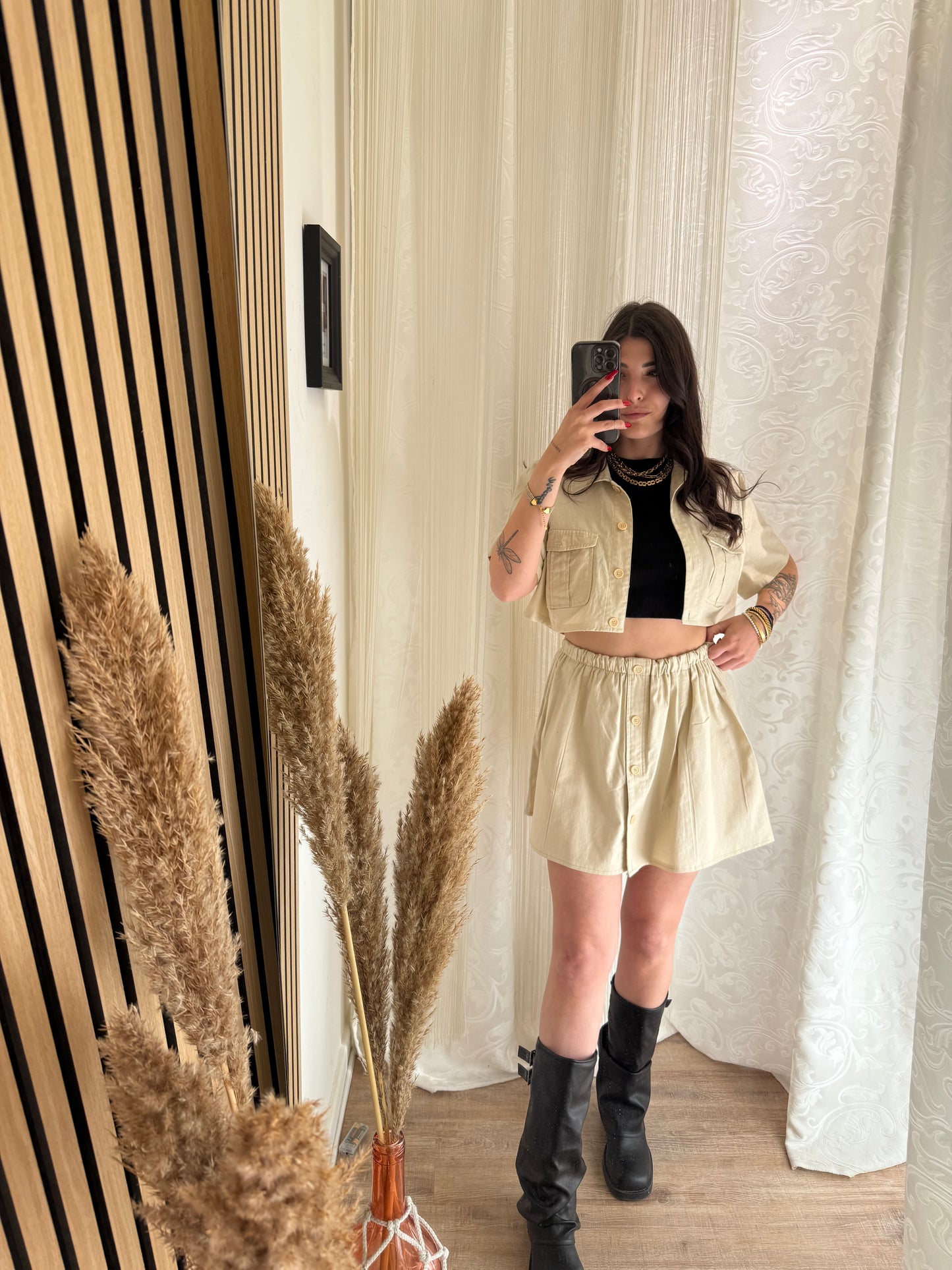 Coordinato Camicia Crop e gonna