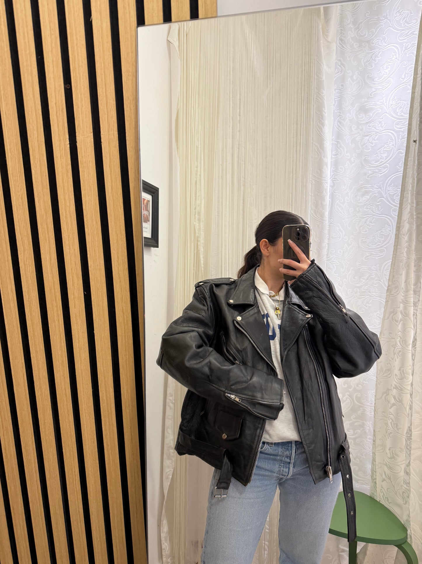 Chiodo in vera pelle, unisex