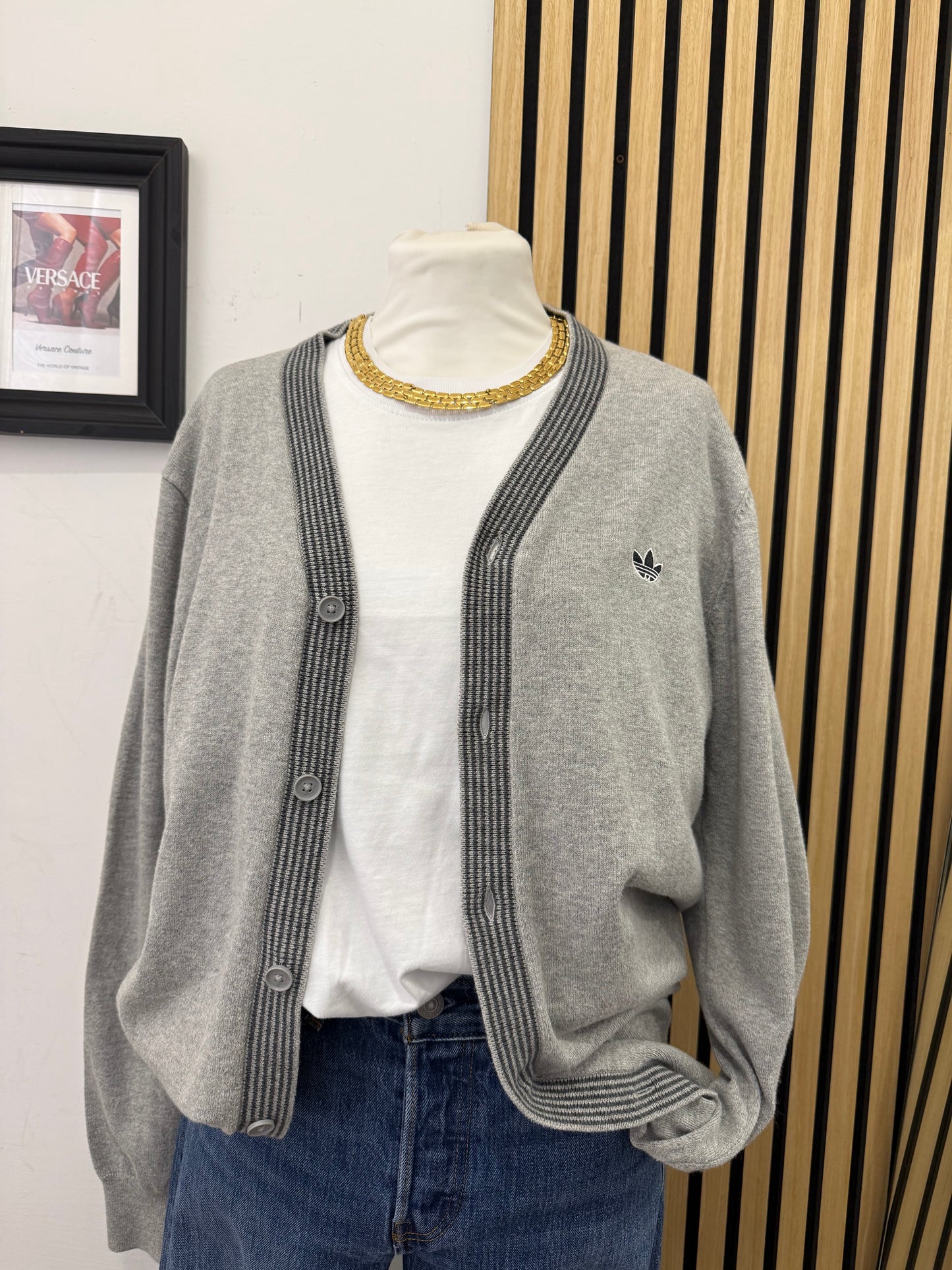 Cardigan vintage Adidas Originals unisex