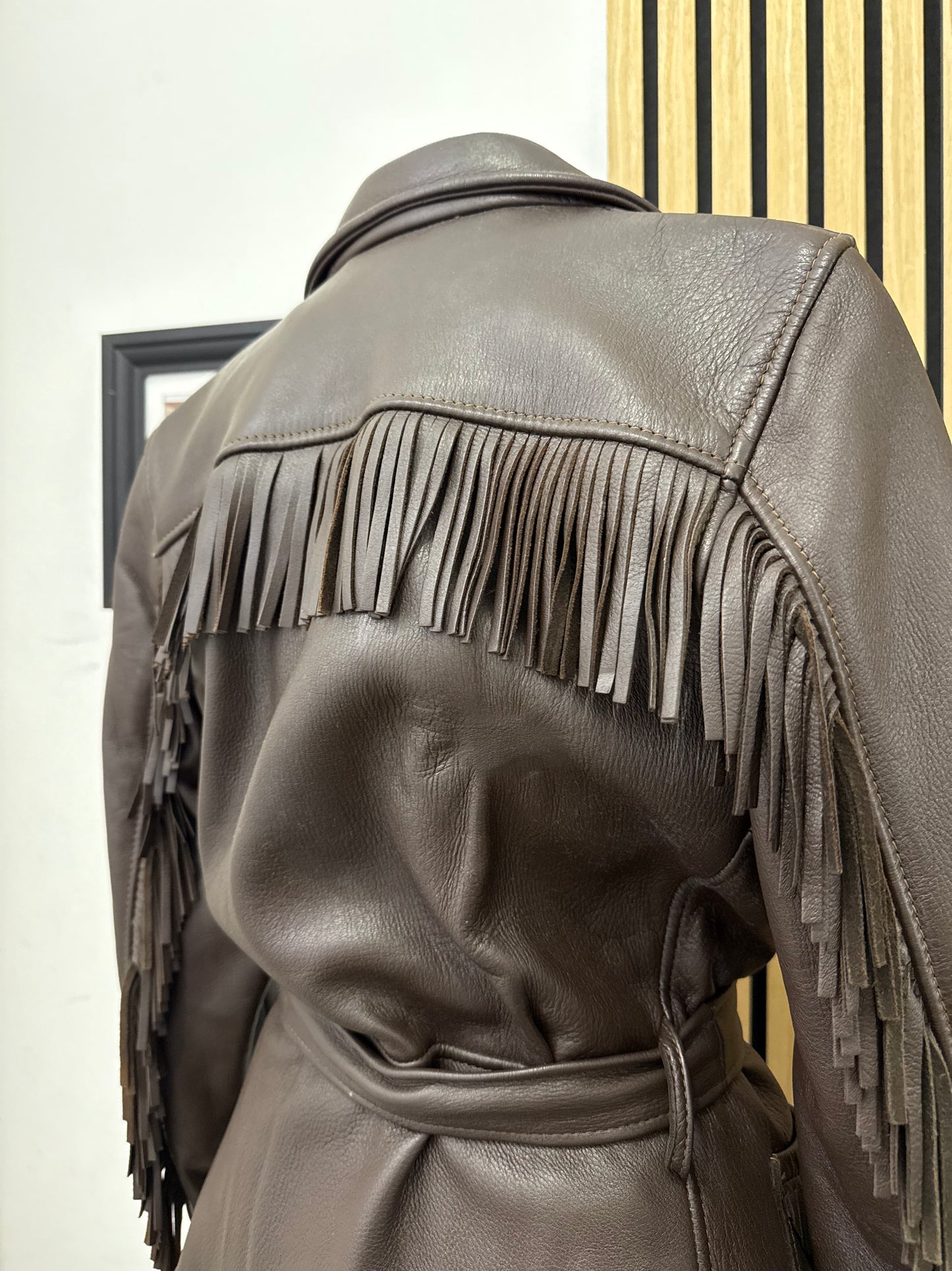 Giacca In Vera Pelle con frange