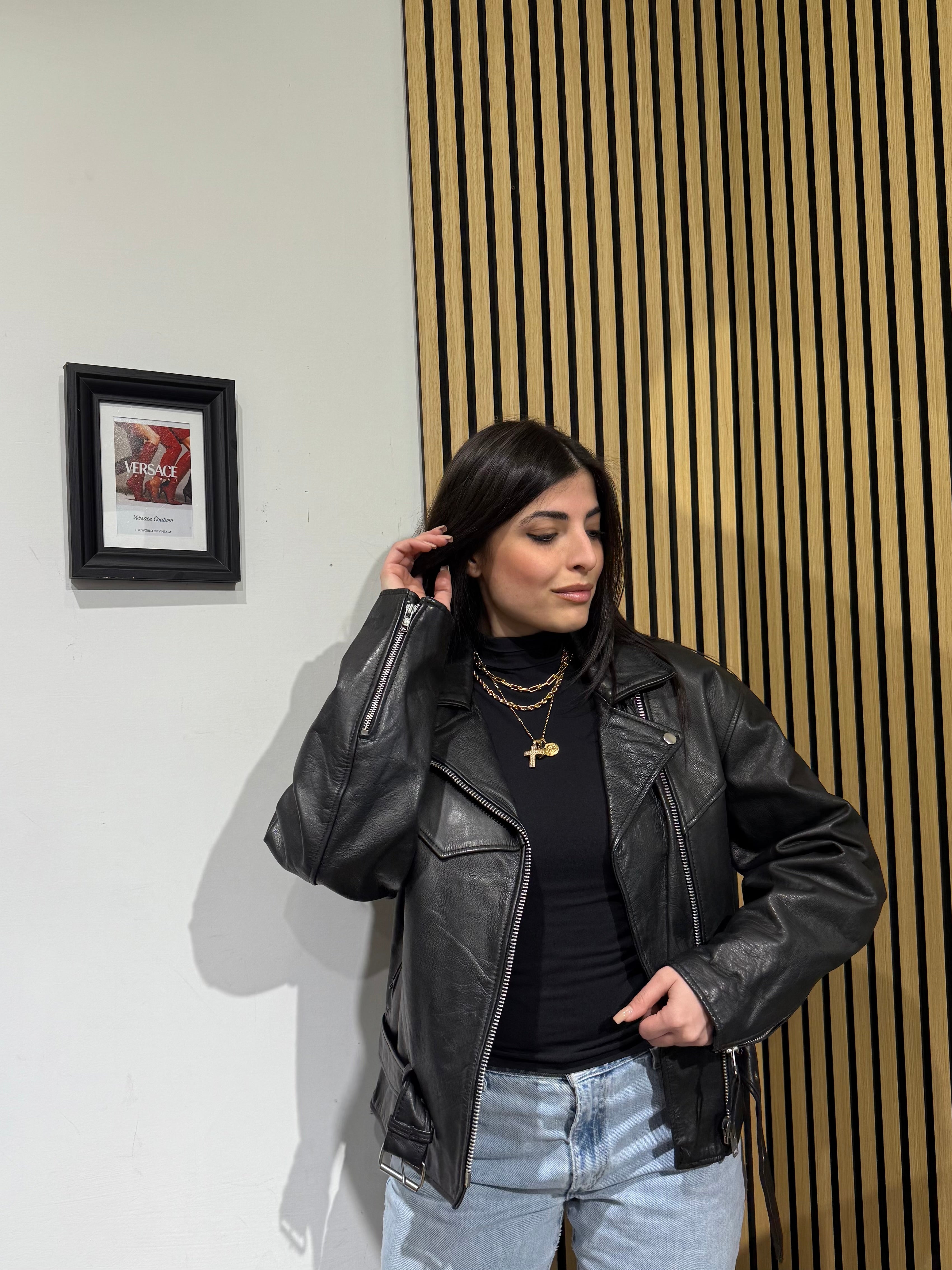 Giacca in Vera Pelle unisex over