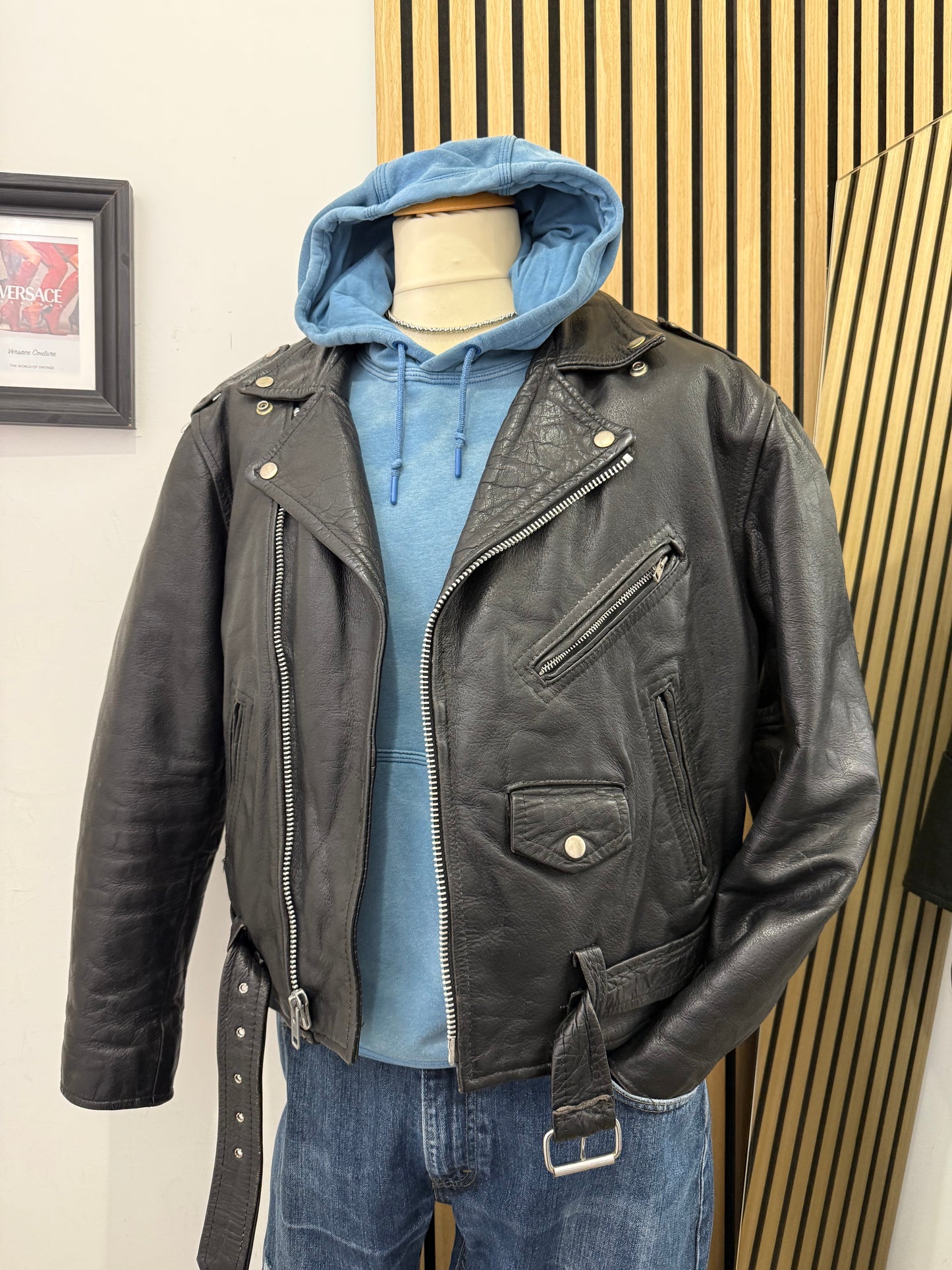 Chiodo in vera pelle, unisex