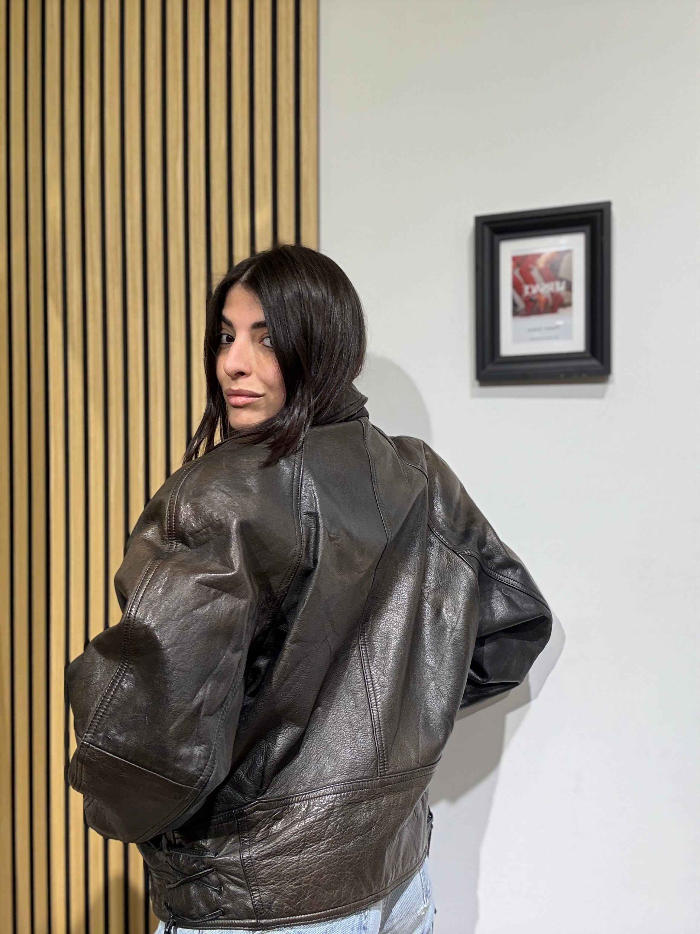 Giacca in Vera Pelle unisex over