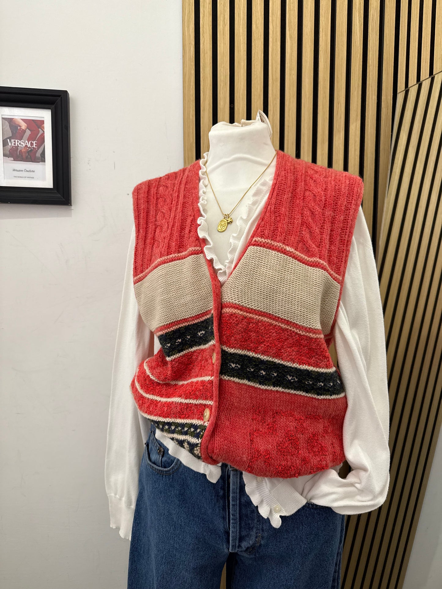 Cardigan smanicato Vintage