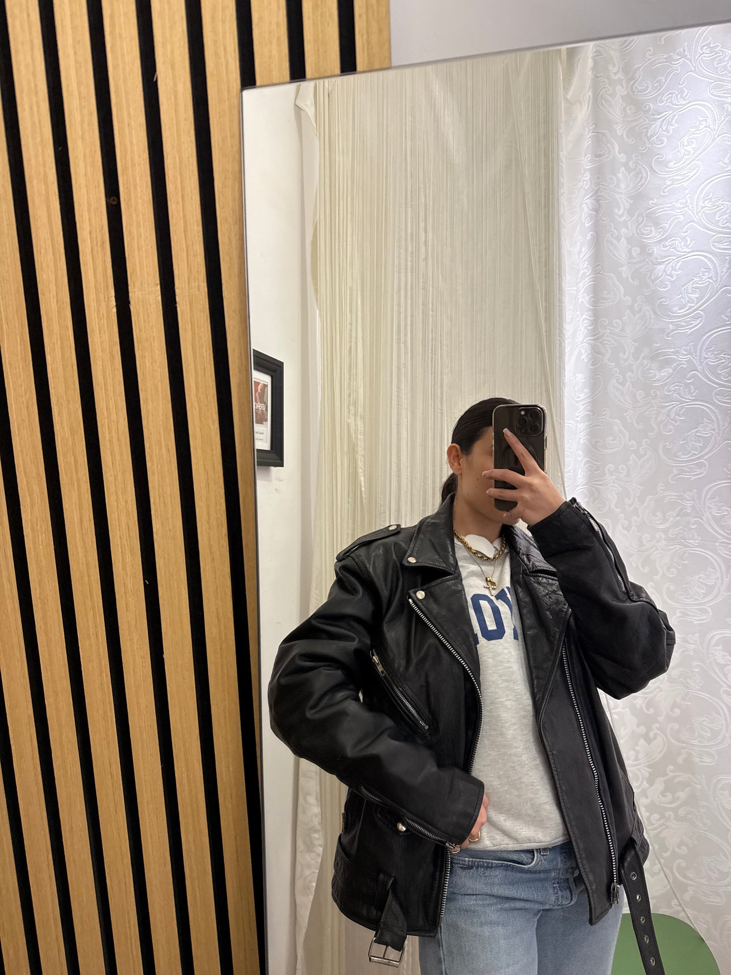 Chiodo in vera pelle, unisex