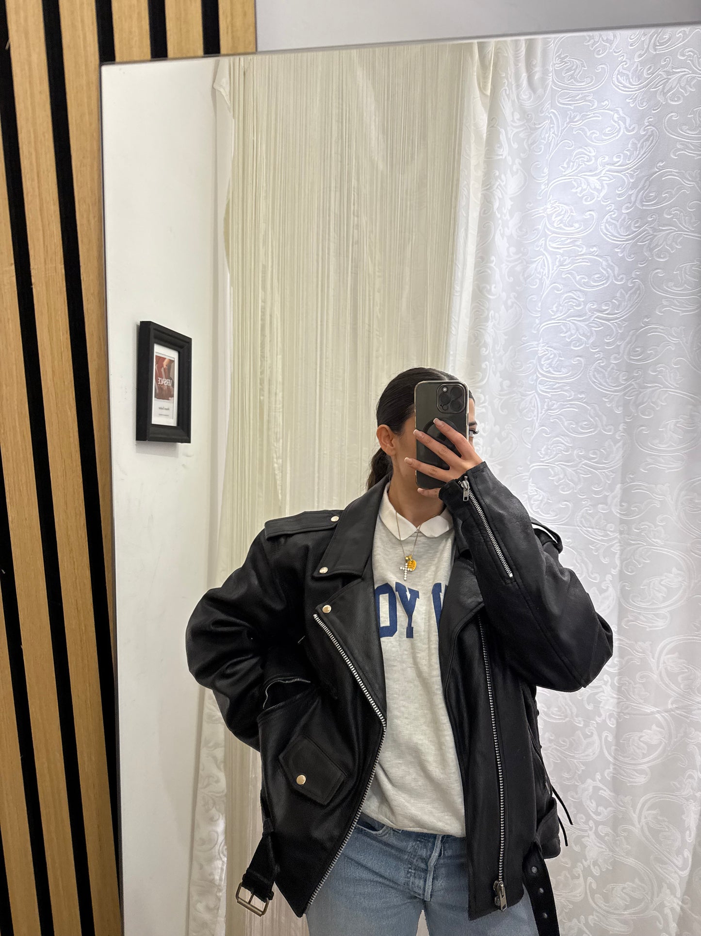 Chiodo in vera pelle, unisex