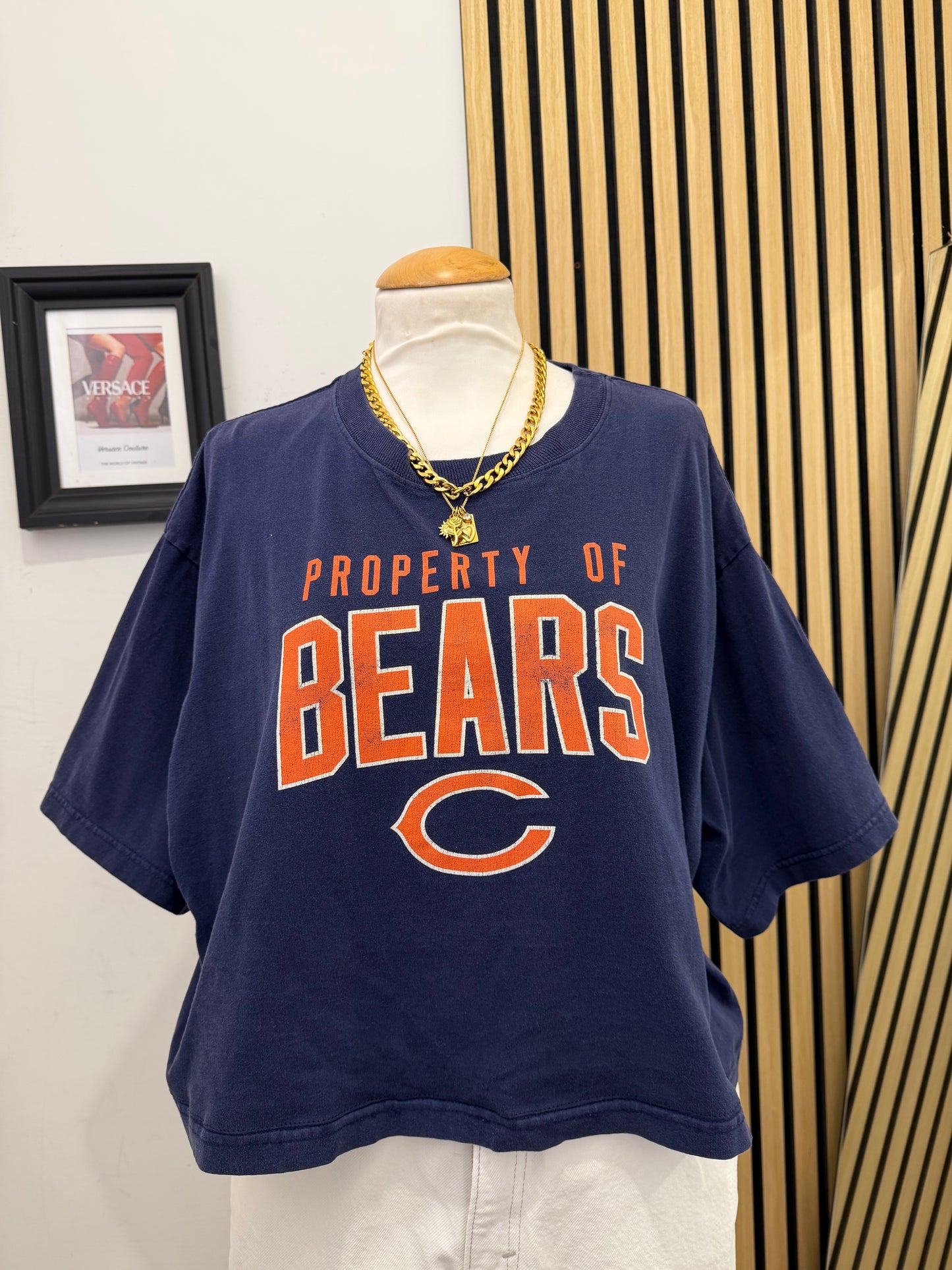 T-shirt crop Vintage Chicago Bears "Property Of"