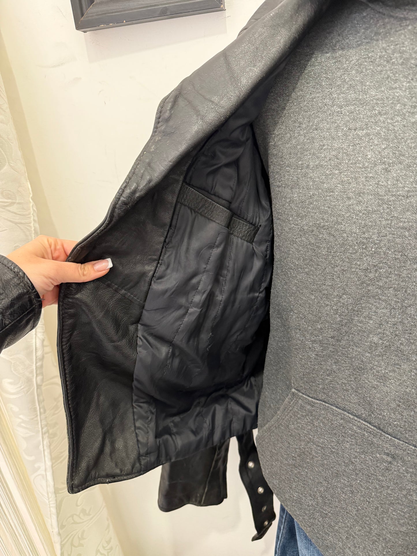 Chiodo in vera pelle, unisex