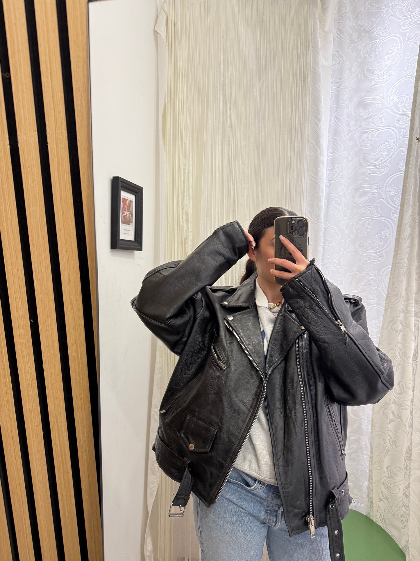 Chiodo in vera pelle, unisex