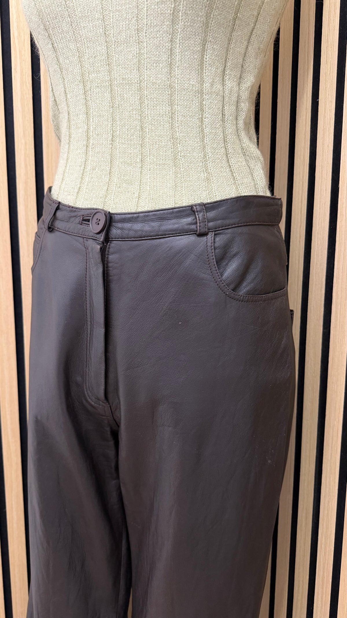 Pantaloni Vintage in Vera Pelle