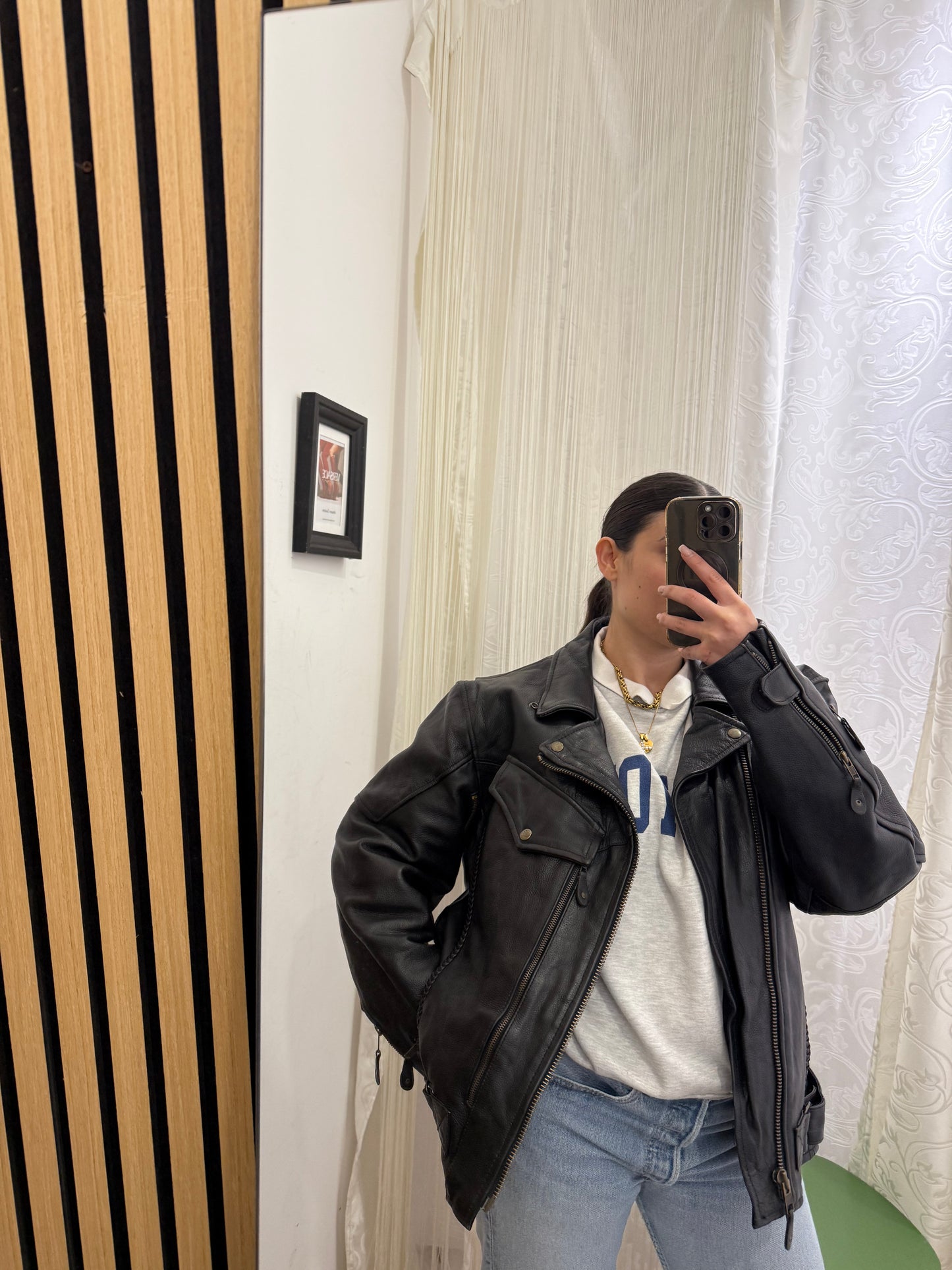 Chiodo in vera pelle, unisex