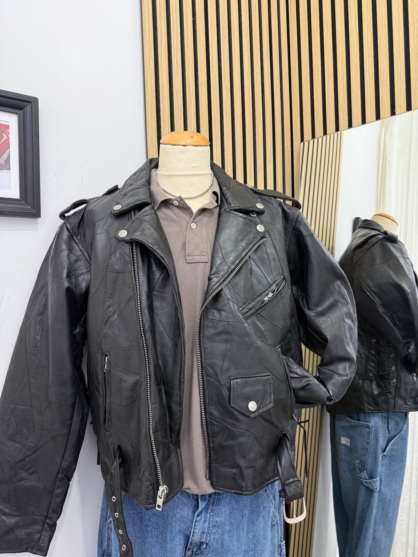 Chiodo Buffalo Leather in vera pelle, unisex