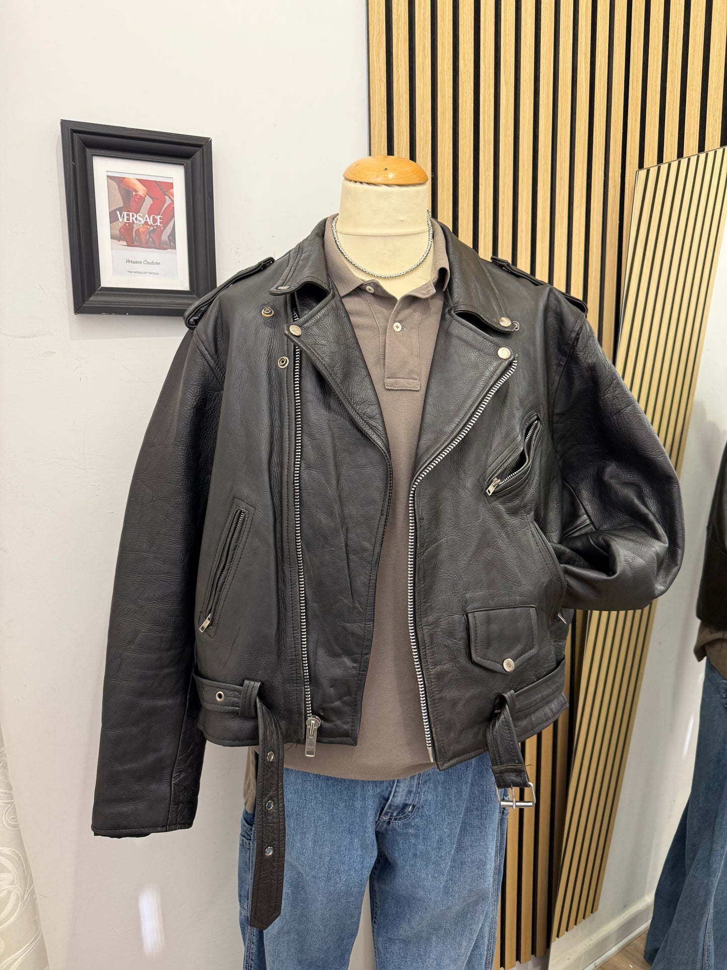 Chiodo in vera pelle, unisex