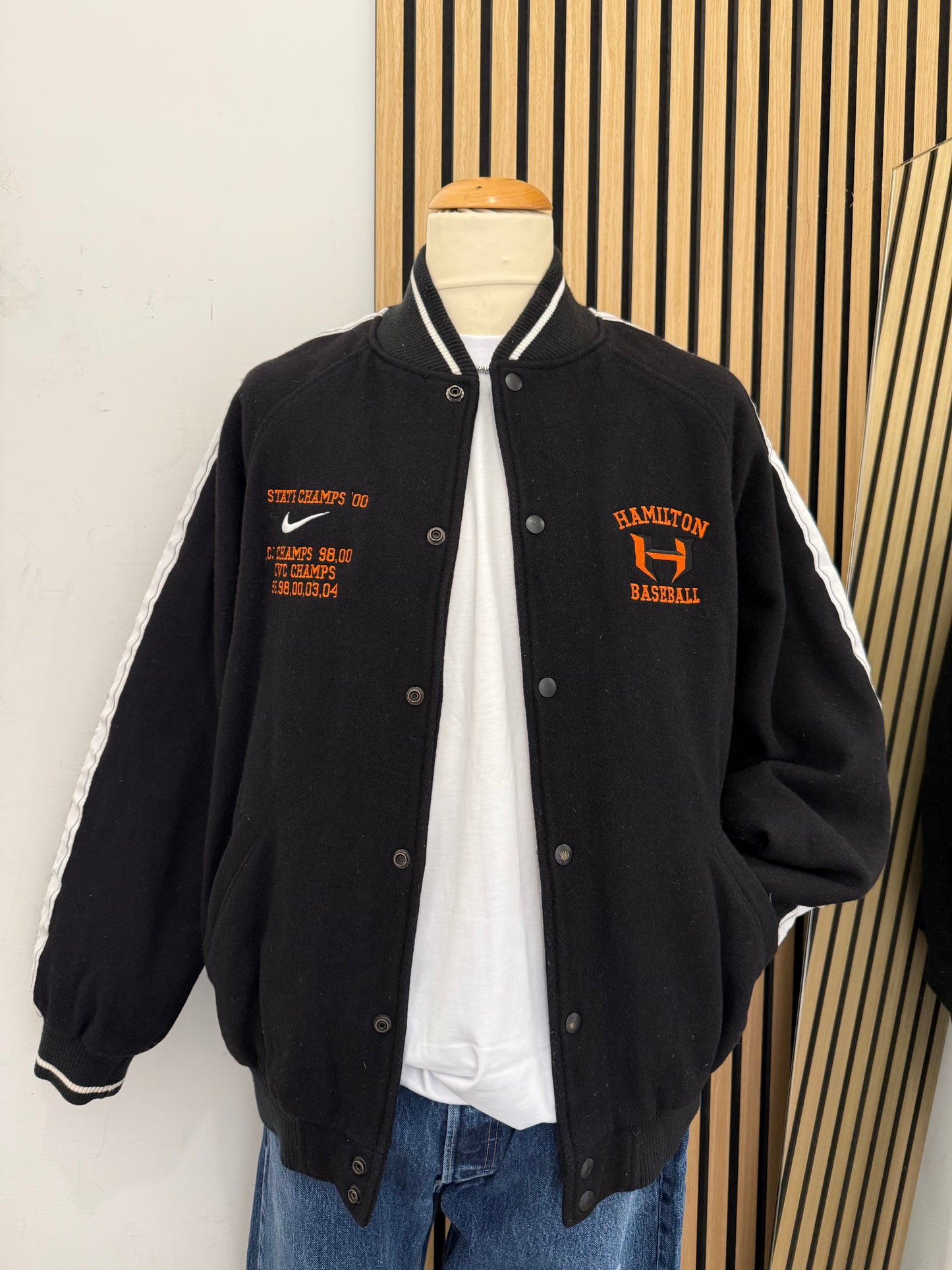 Giacca Varsity Nike Hamilton Baseball - Vintage '00s
