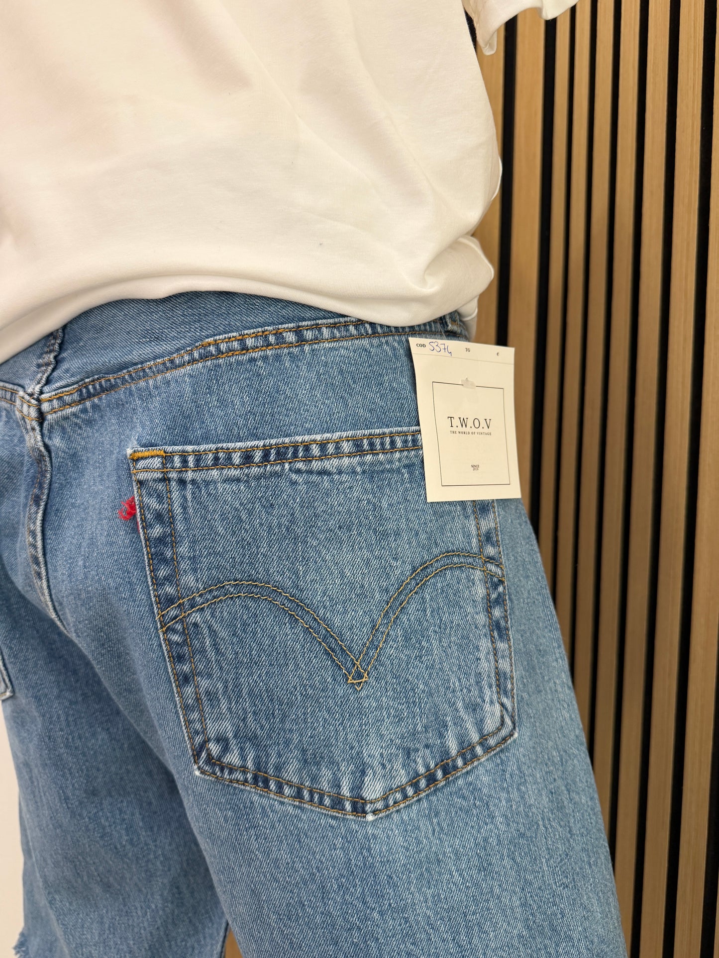Shorts in Jeans Levi's 501 Original Custom tg50/52 ita