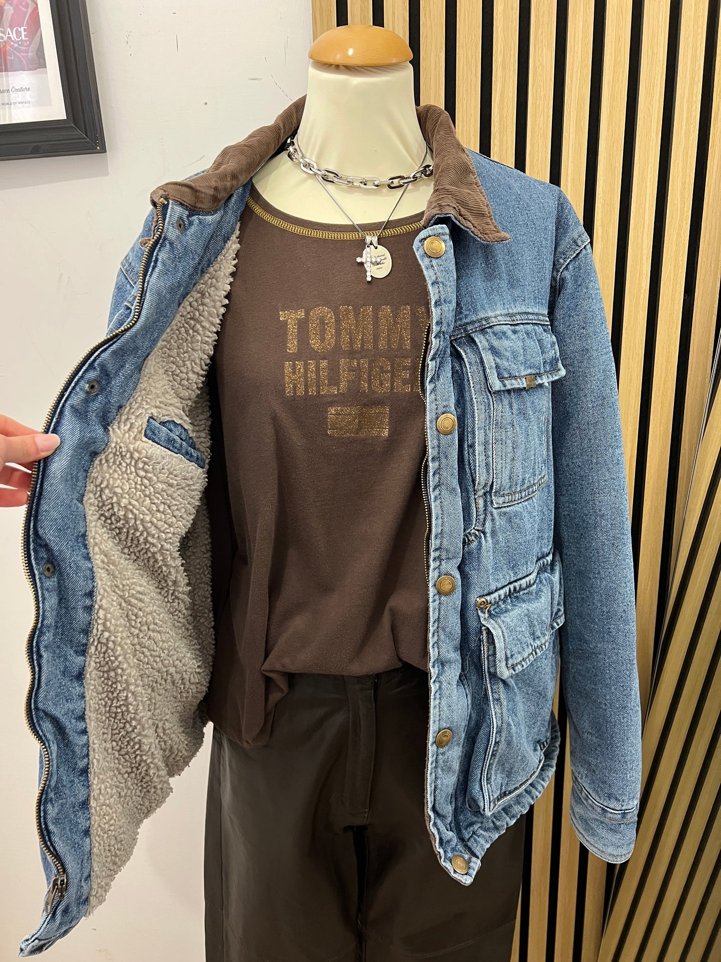Giacca di Jeans Wrangler – Winter Field Jacket con Colletto in Velluto
