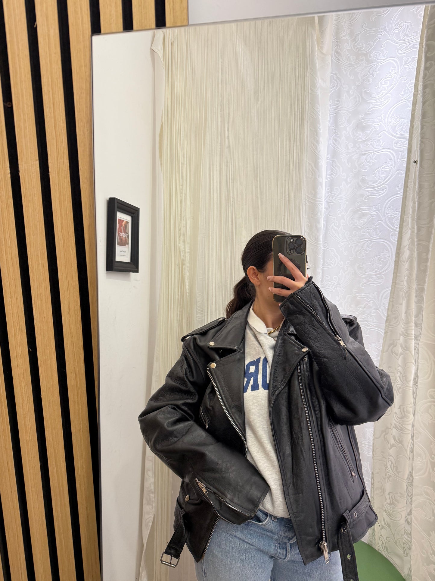 Chiodo in vera pelle, unisex