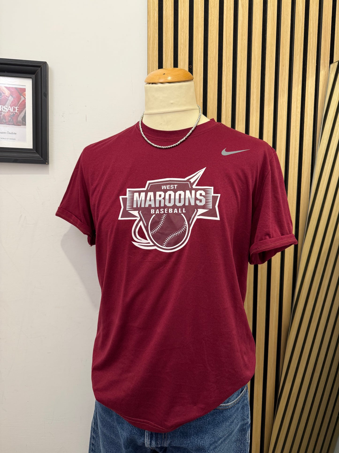 T-Shirt Nike West Maroons Baseball - Dri-Fit Performance